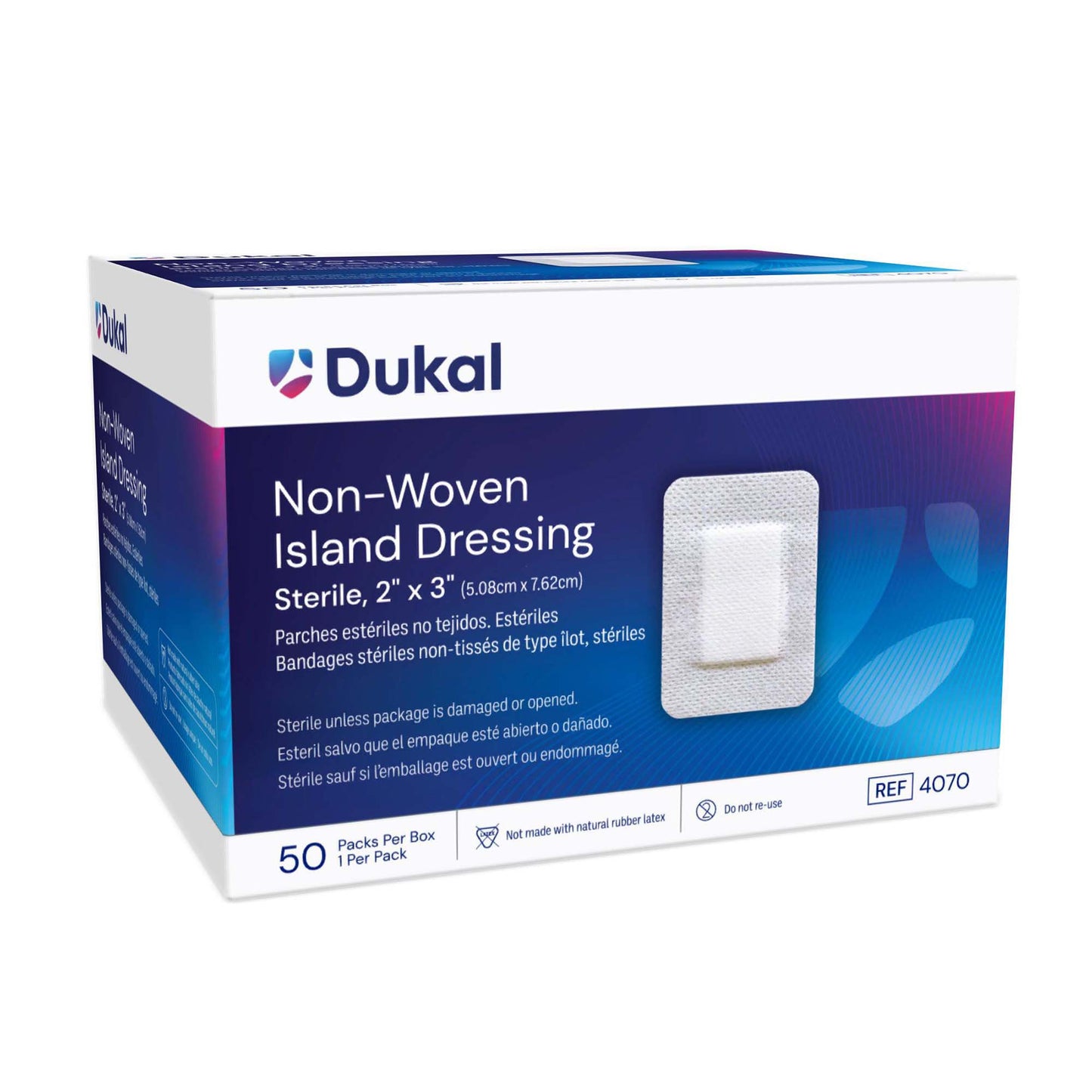 DRESSING, WND MINI ISLAND N/ADH STR 2X3" (50/BX 8BX/CS