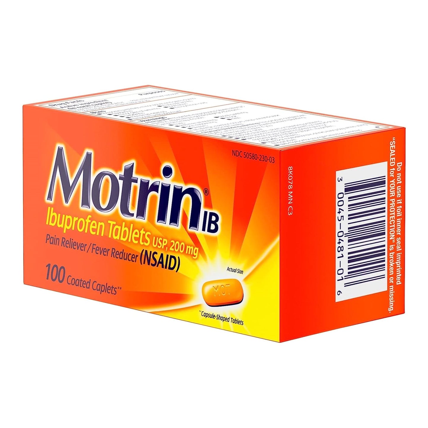 MOTRIN IB, CAP 200MG (100/BT)
