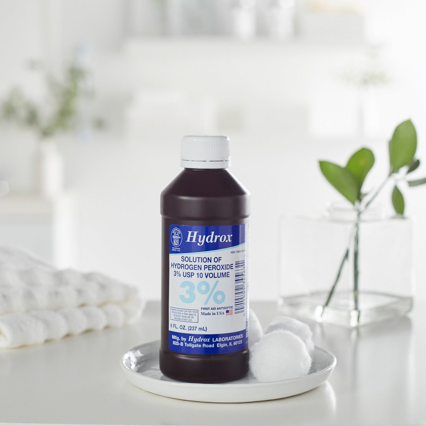 HYDROGEN PEROXIDE, 3% 8OZ (12/CS)