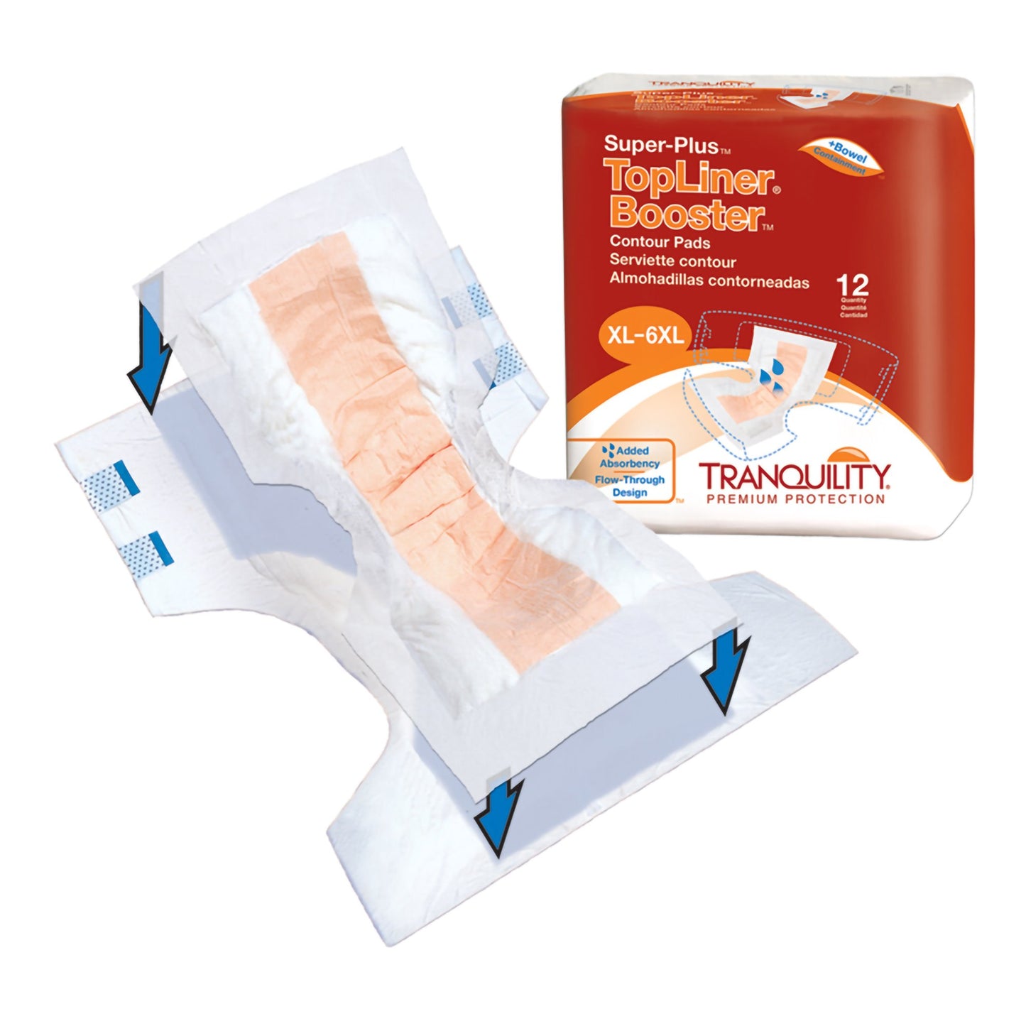 PAD, BOOSTER SUPER+ CONTOUR 14"X32" (12/BG 8BG/CS