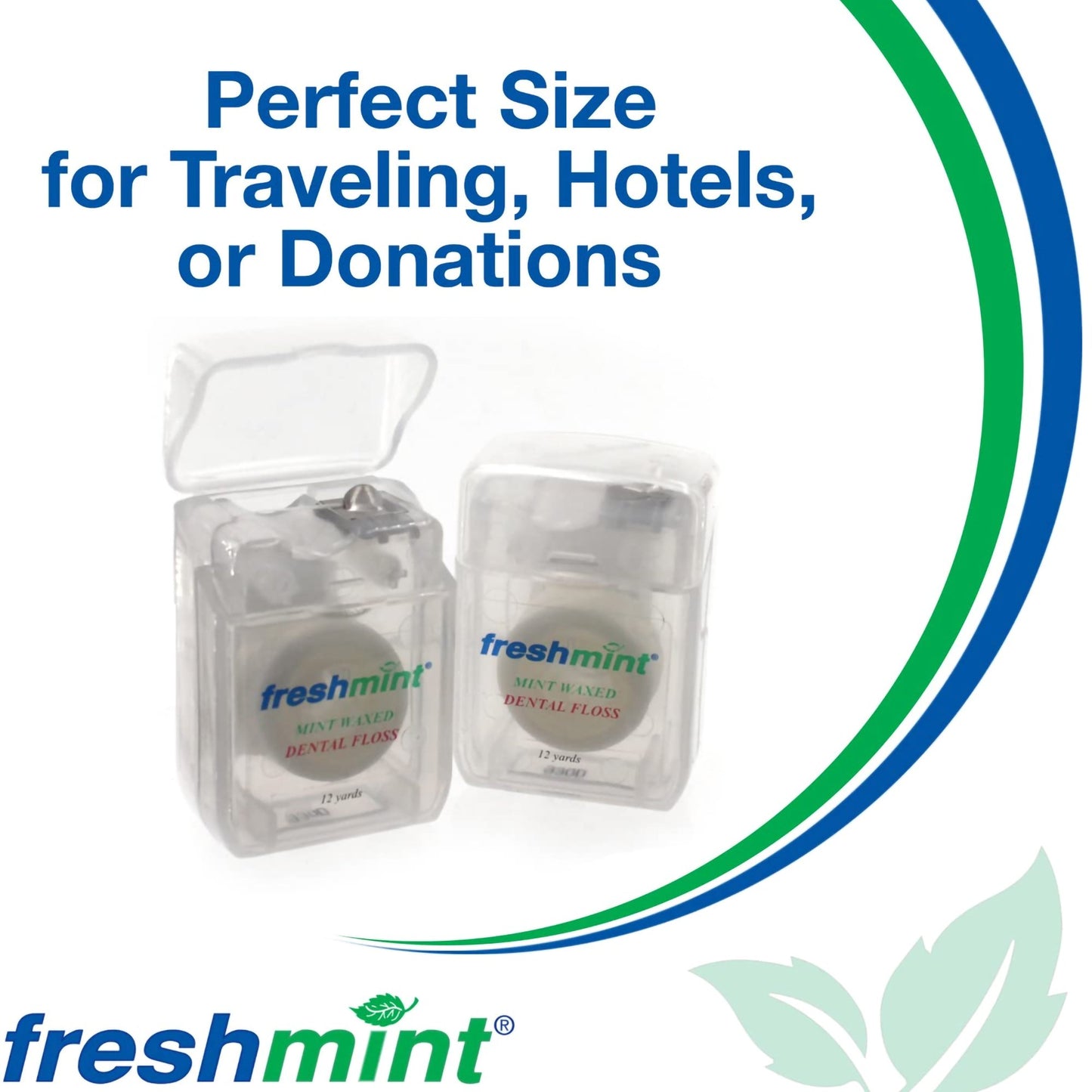 FLOSS, DENTAL WAXED MINT 12YDS(12/PK 12PK/CS)