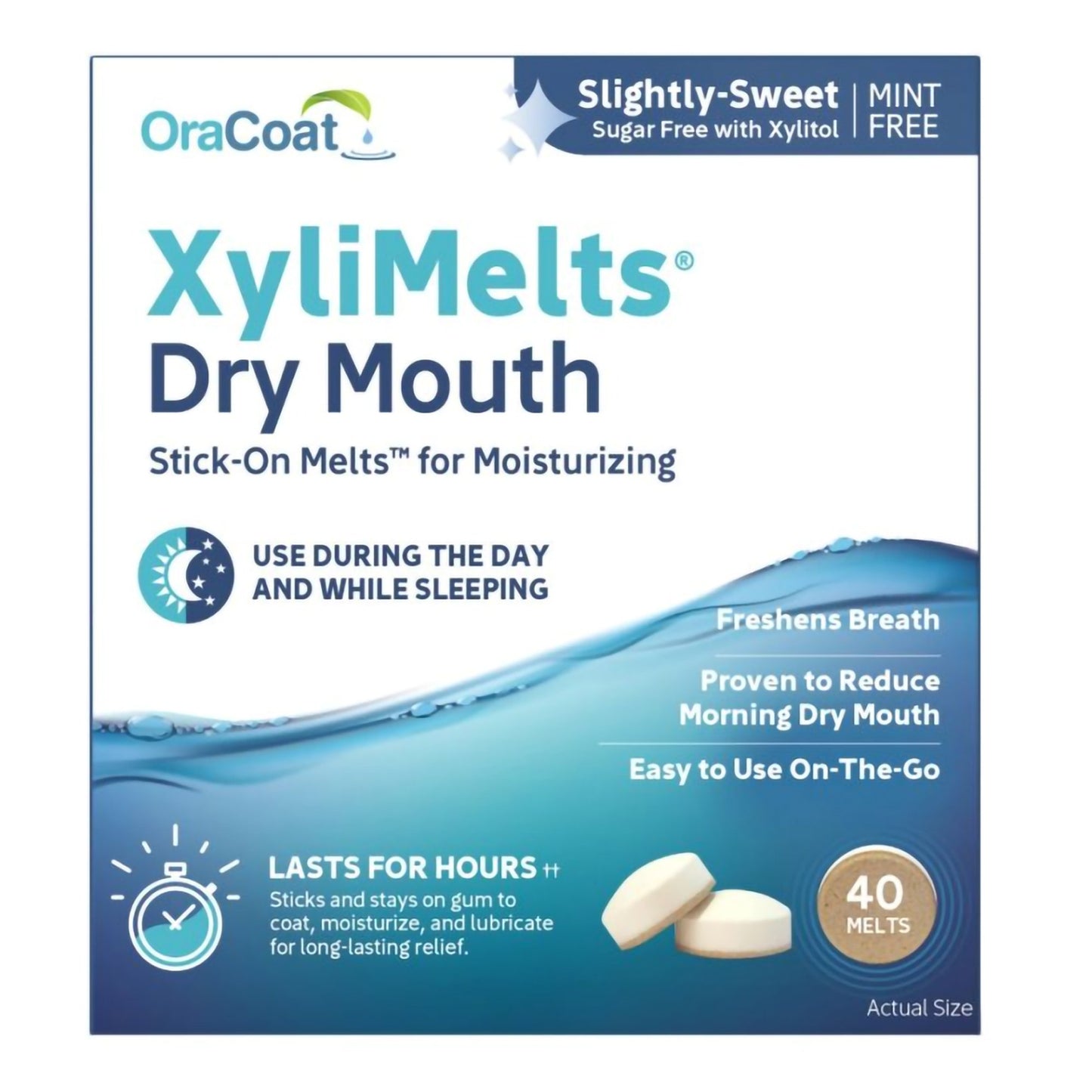 XYLIMELTS, DISC DRY MOUTH 550MG (40/CT)