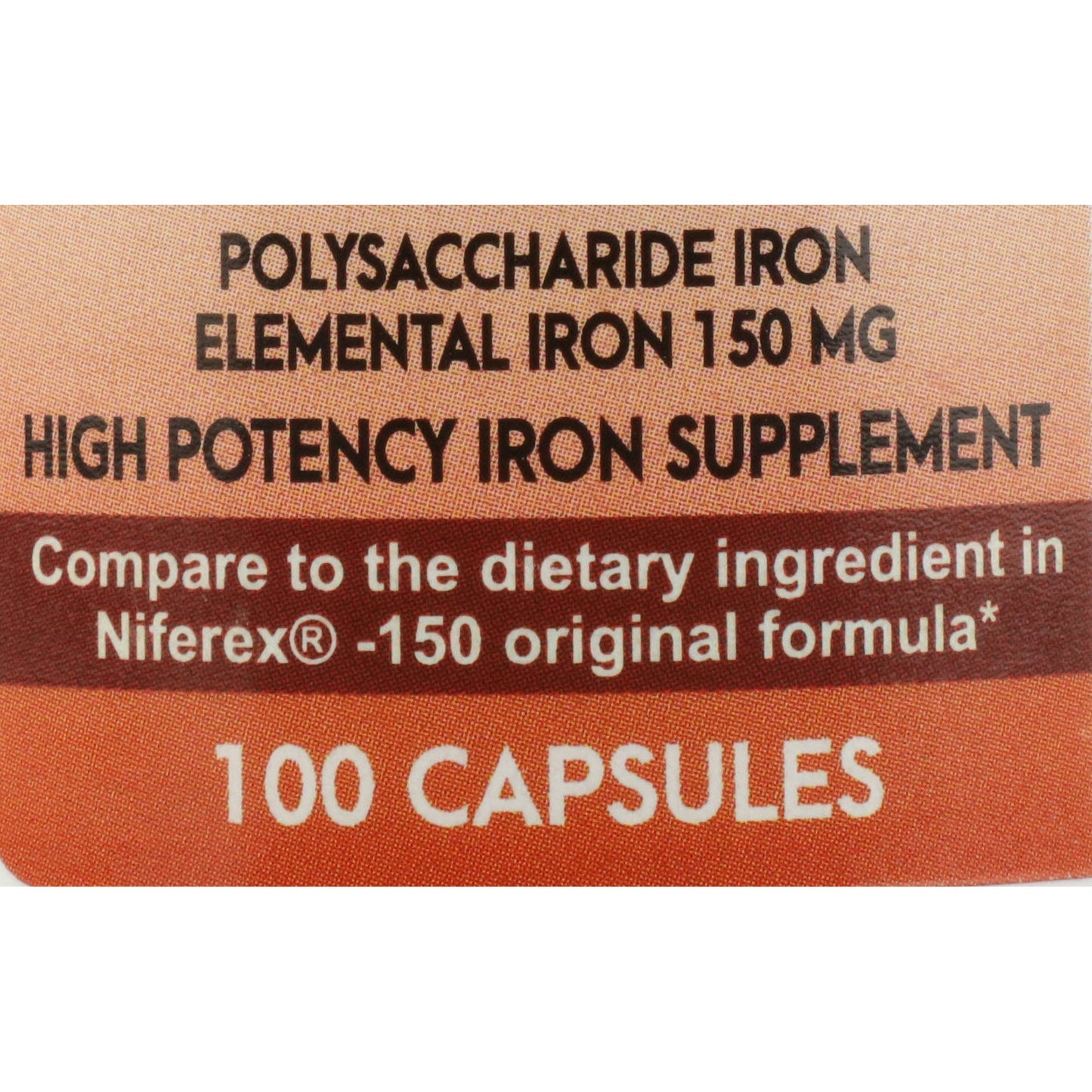 IRON FERRIC POLYSACCHARIDE, CAP 150MG (100/BT 12BT