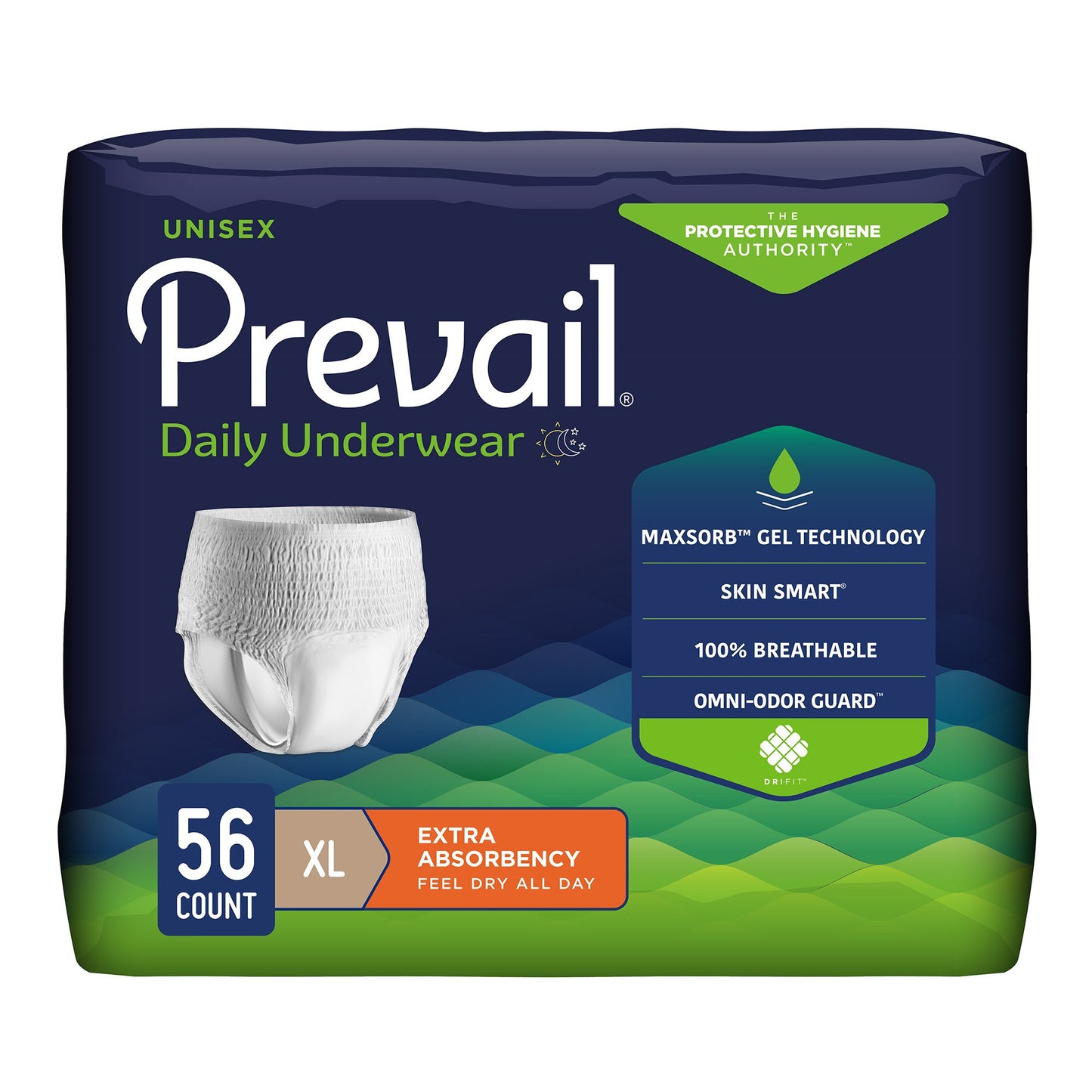 UNDERWEAR, PULL-ON PREVAIL XLG(14/PK 4PK/CS)