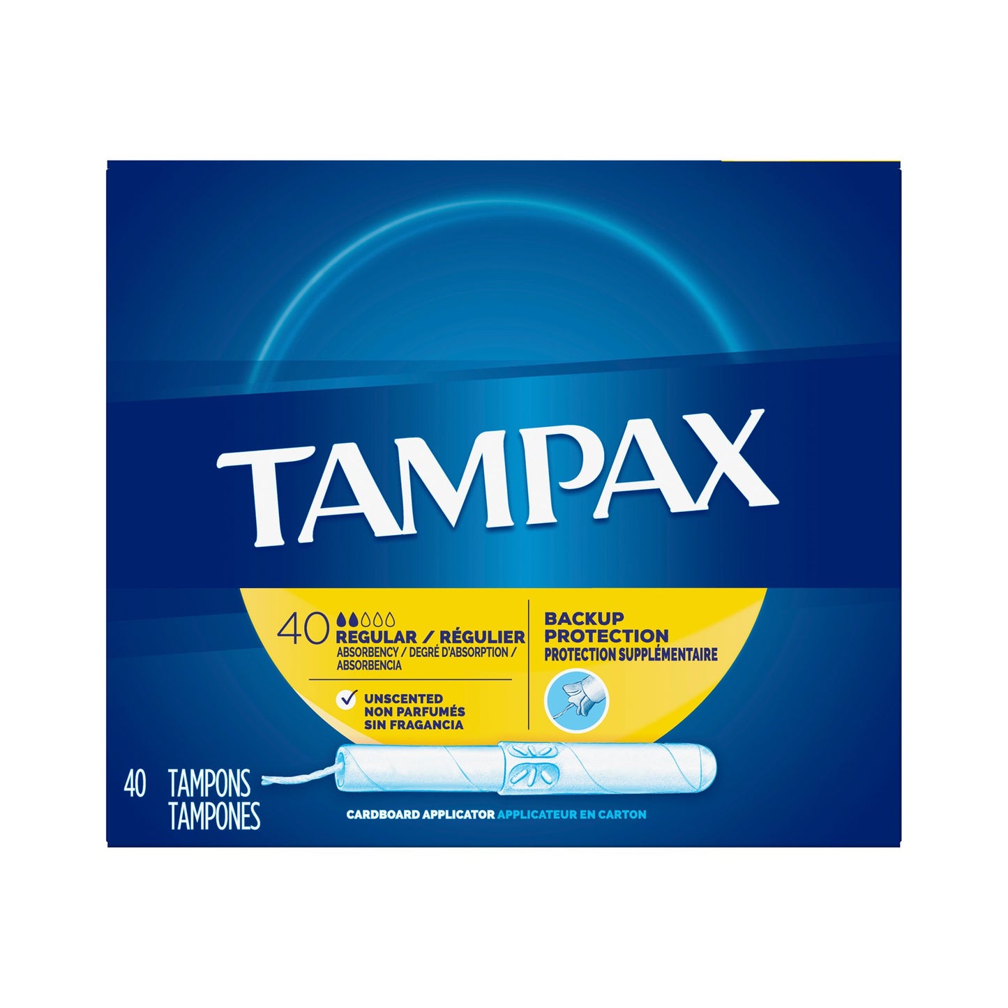 TAMPON, TAMPAX REG FLUSH (40/BX)