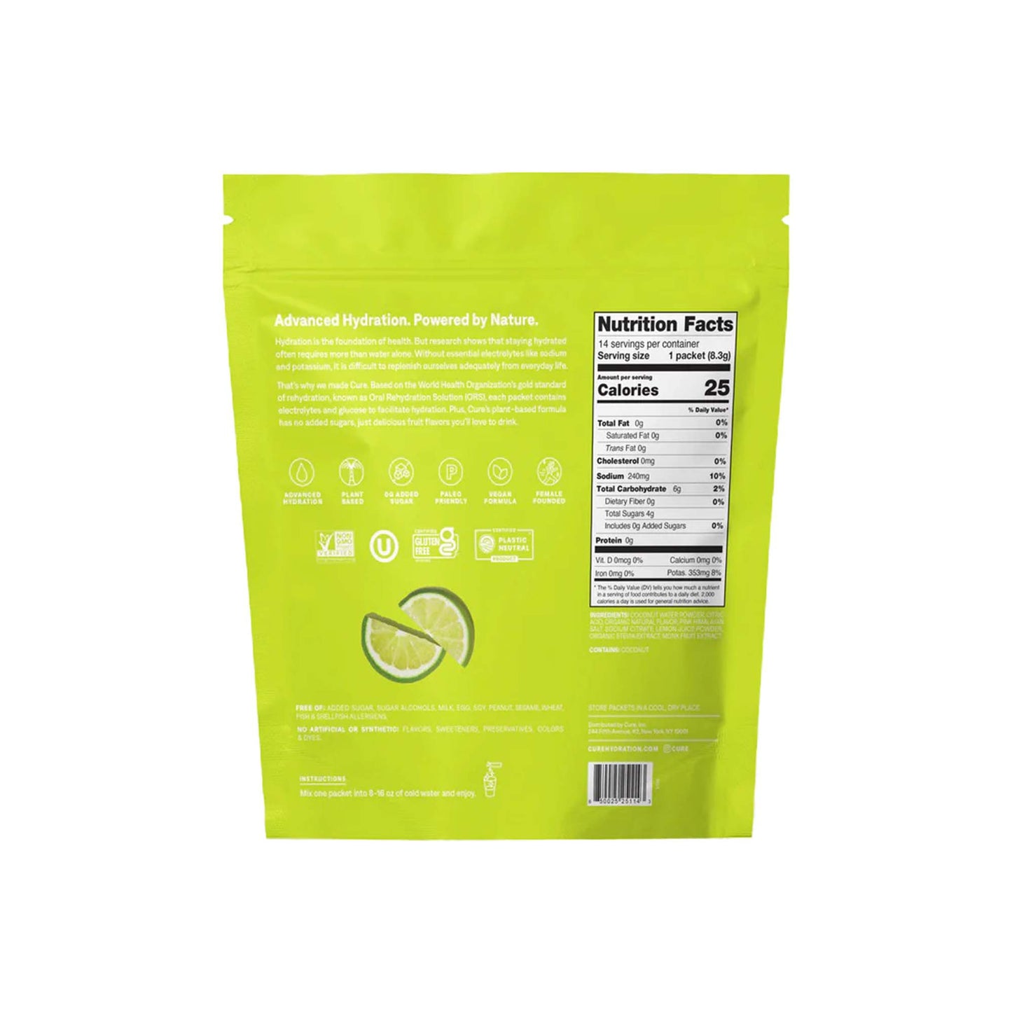 SUPPLEMENT, ELECTROLYTE MIX LIME .26OZ (14/PK 12PK/CS)