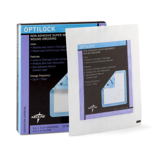 DRESSING, WND OPTILOCK N/ADH 5X5.5" (10/BX 10BX/CS)