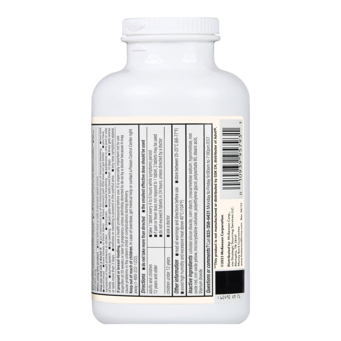 IBUPROFEN, TAB FT 200MG (500/BT)
