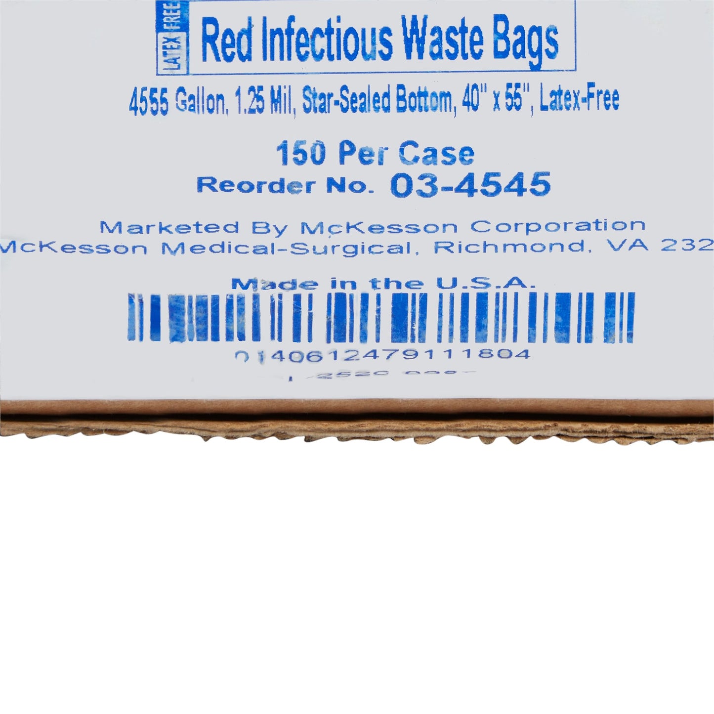 BAG, BIOHAZ - SL RED 40X55 55GL 1.25MIL (150/CS)