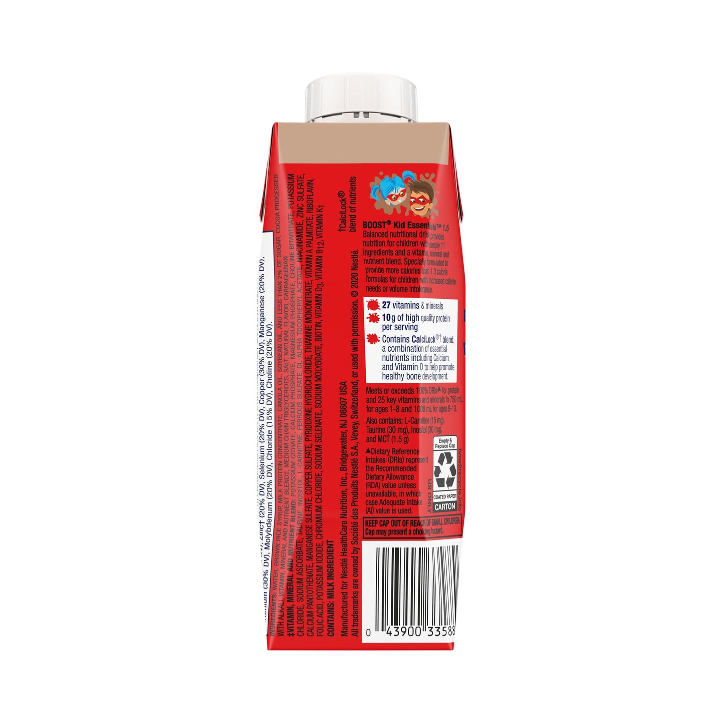 BOOST, KID ESSENTIALS 1.5 CHOCOLATE CRAZE 8OZ (24/CS)