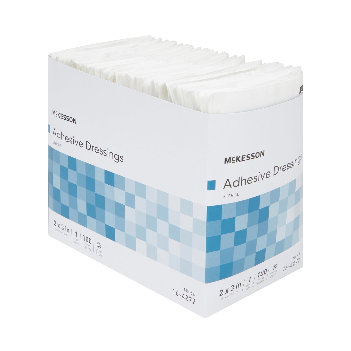 DRESSING, WOUND ADH STR 2"X3" (100/BX 24BX/CS)