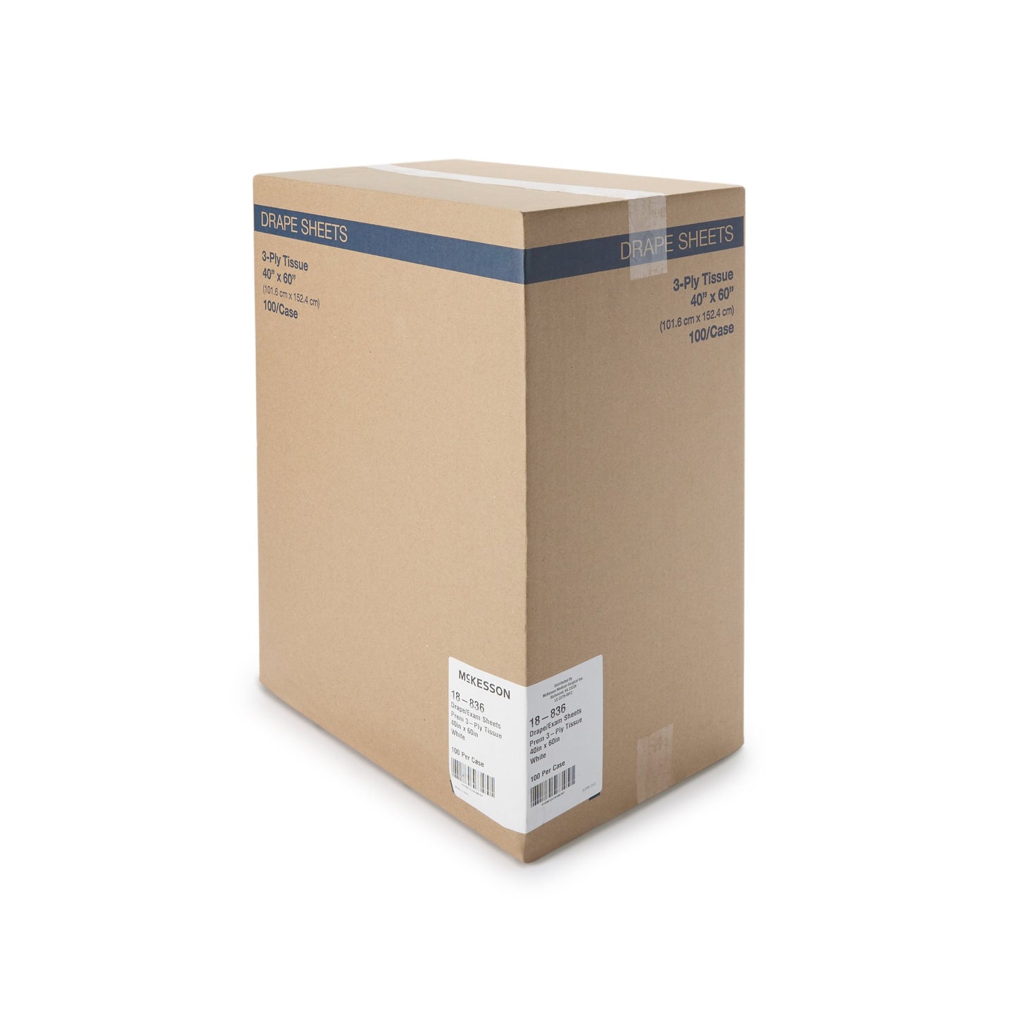 SHEET, DRAPE 3PLY WHT 40X60 (100/CS)