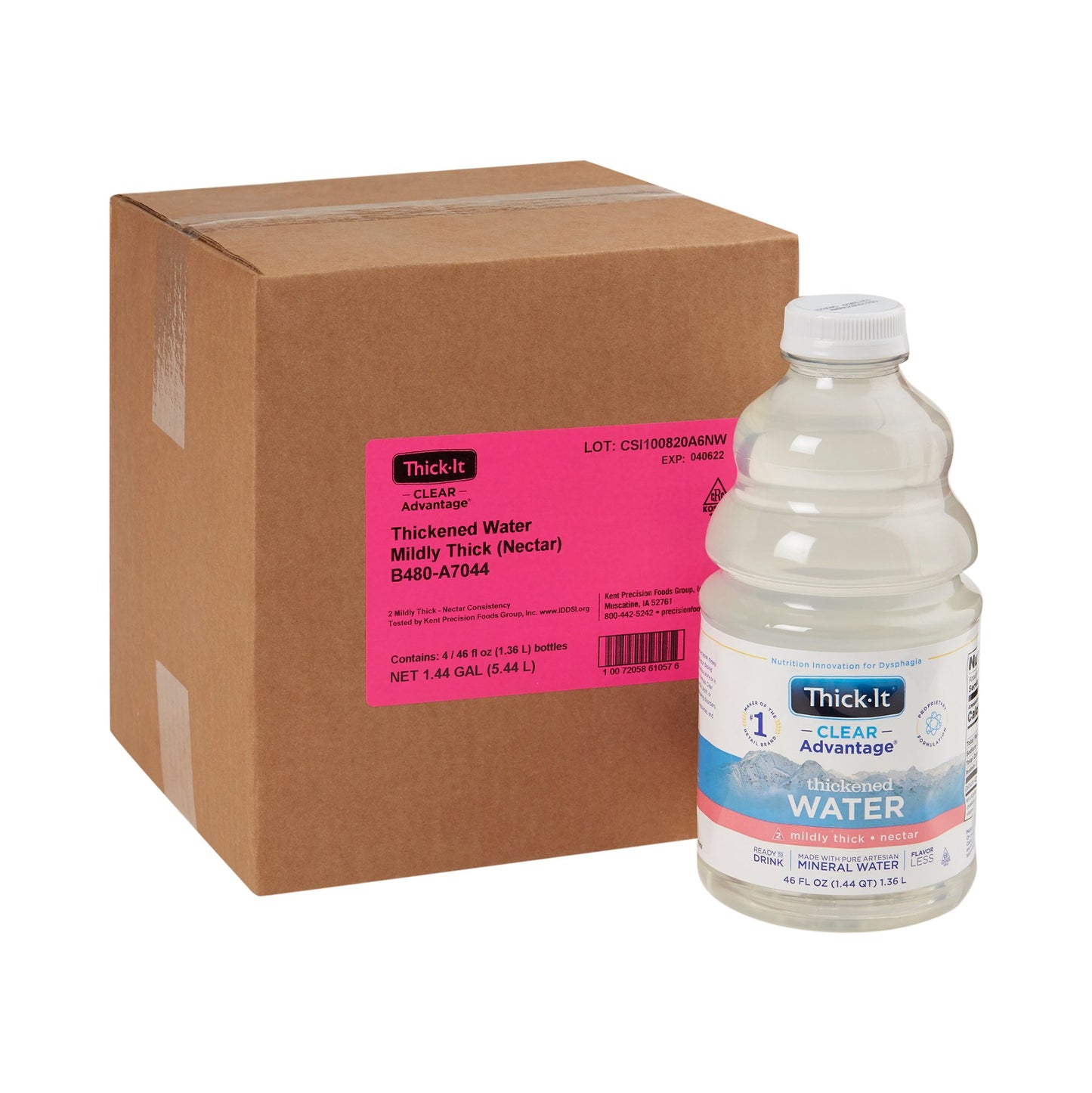 THICK-IT, CLEAR ADV WATER MILD/NECTAR 46OZ (4/CS)