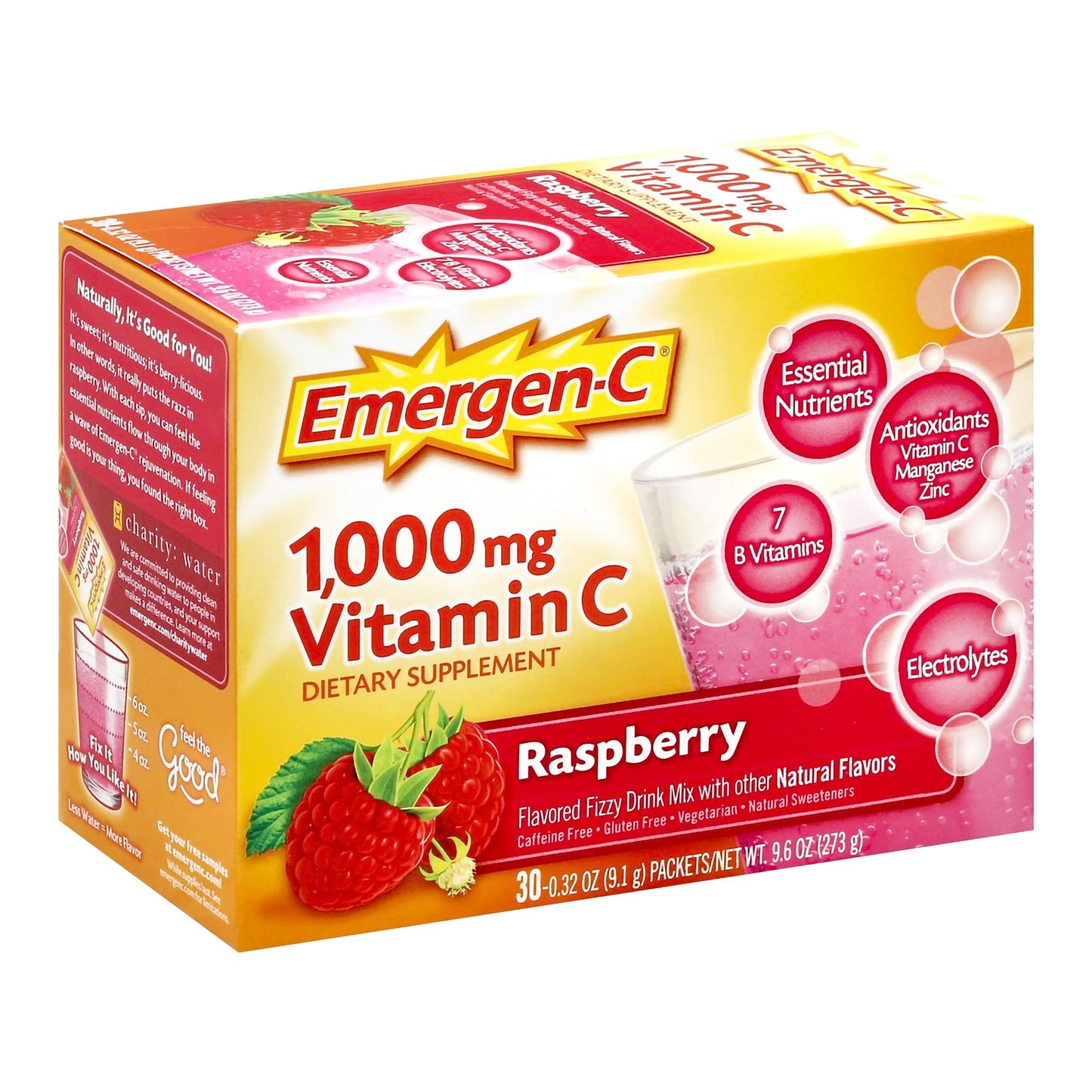 EMERGEN-C, DRINK MIX RASPBERRY(30/BX) 9ALCCP