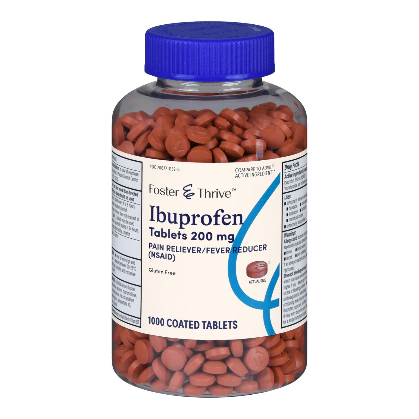 IBUPROFEN, TAB FT SM 200MG (1000/BT)