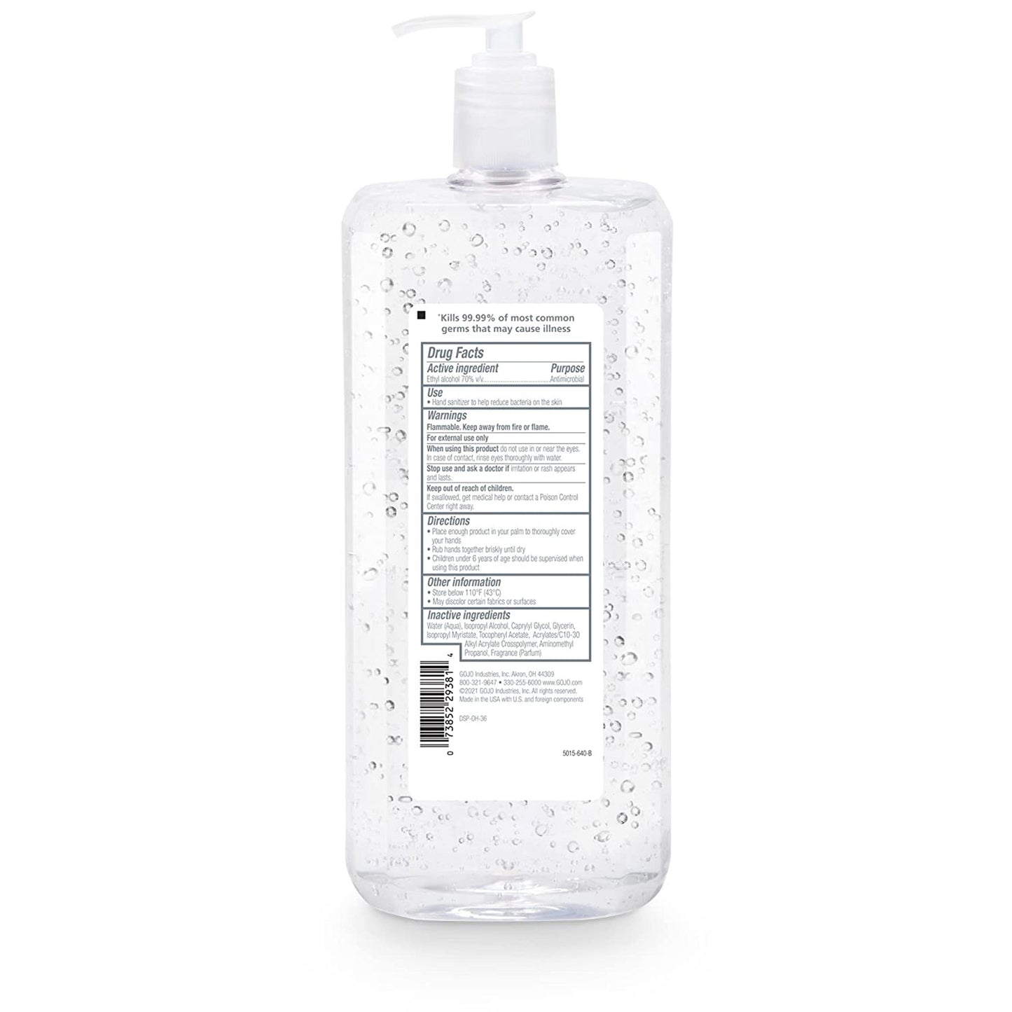 SANITIZER, HAND REFRESHING GELPUMP BOTTLE 1.5L (4/CS)
