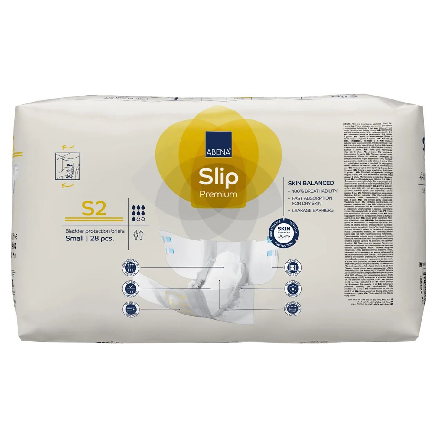 BRIEF, INCONT ABENA SLIP PREM ADLT S2 SM (28/PK 3PK/CS)