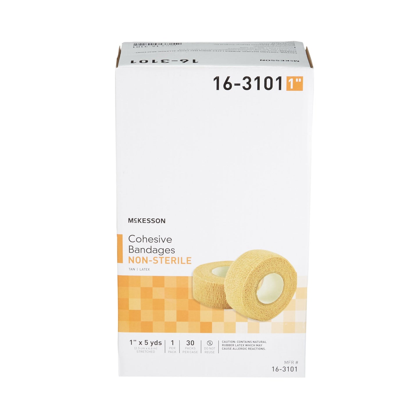 BANDAGE, COHESIVE N/S TAN 1" (30PK/CS)