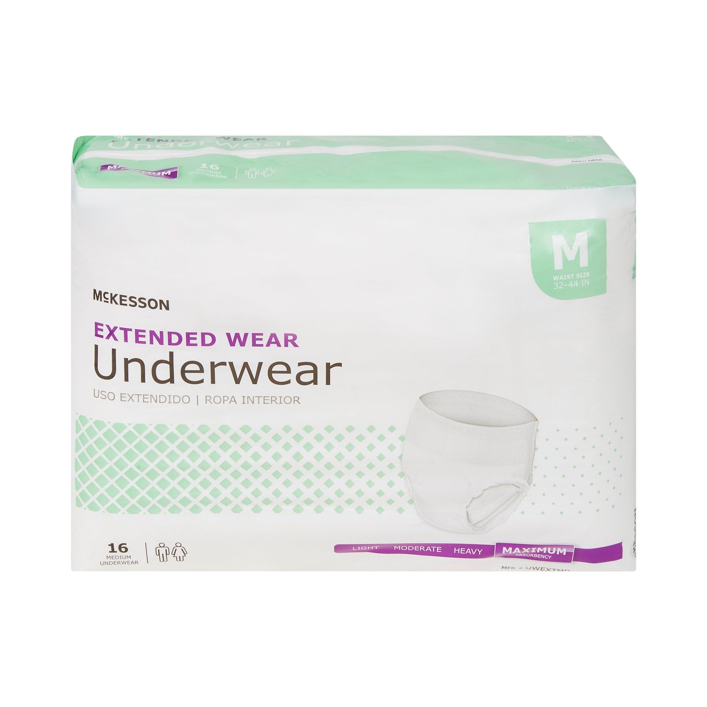 UNDERWEAR, EXTENDED WEAR MED 32-44 (16EA/BG 4BG/CS)