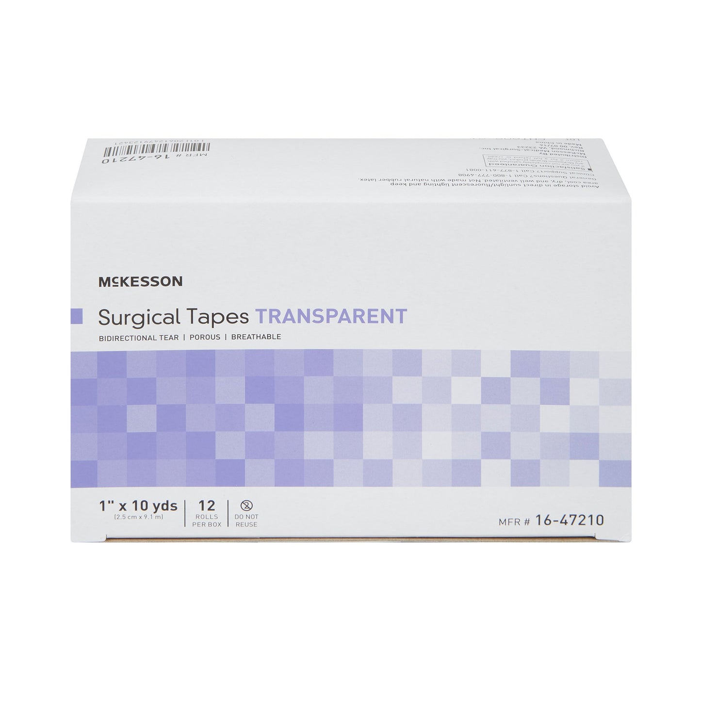 TAPE, ADHSV TRANSP PLAS LF 1"X10YDS (12RL/BX 12/CS