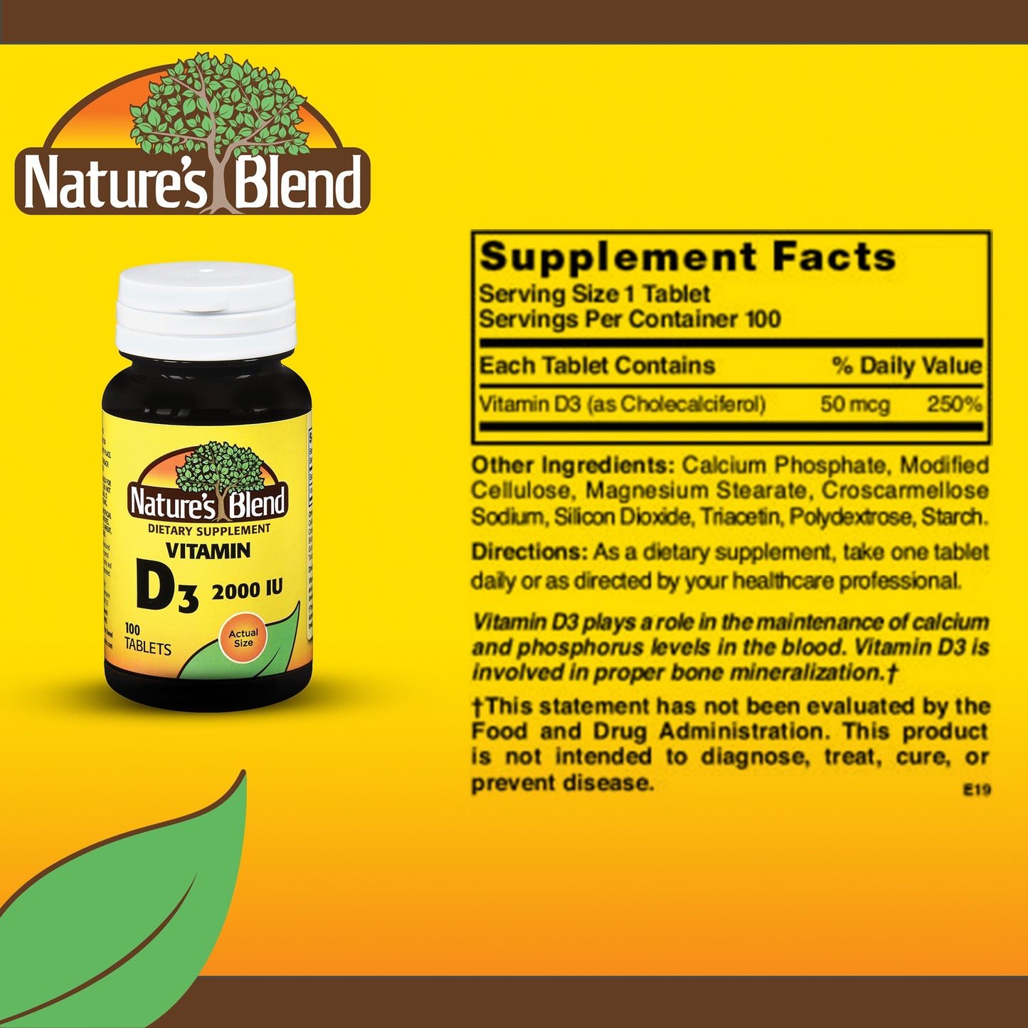 VITAMIN D, TAB 2000IU (100/BT)