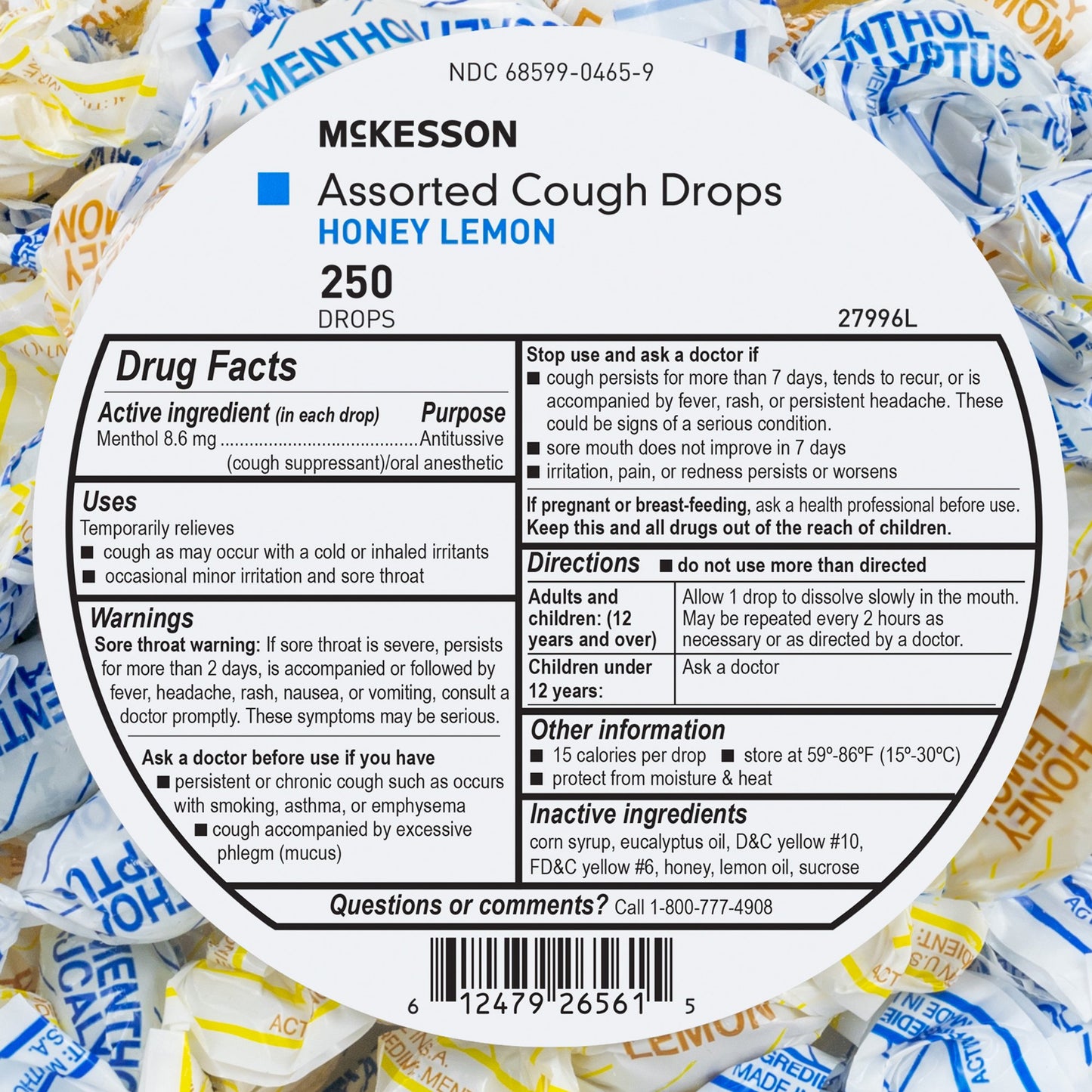 LOZENGE, COUGH DRP ASSORTED (250/JR 4JR/CS)