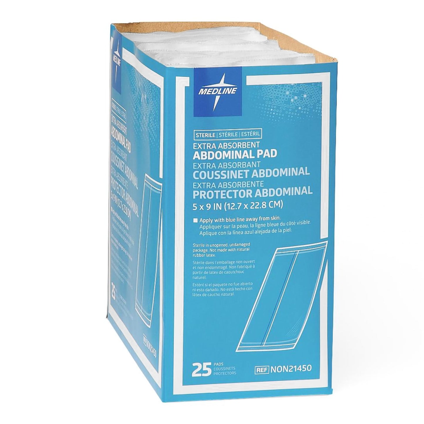 PAD, ABDOMINAL STR 5"X9" (25/BX 16BX/CS)