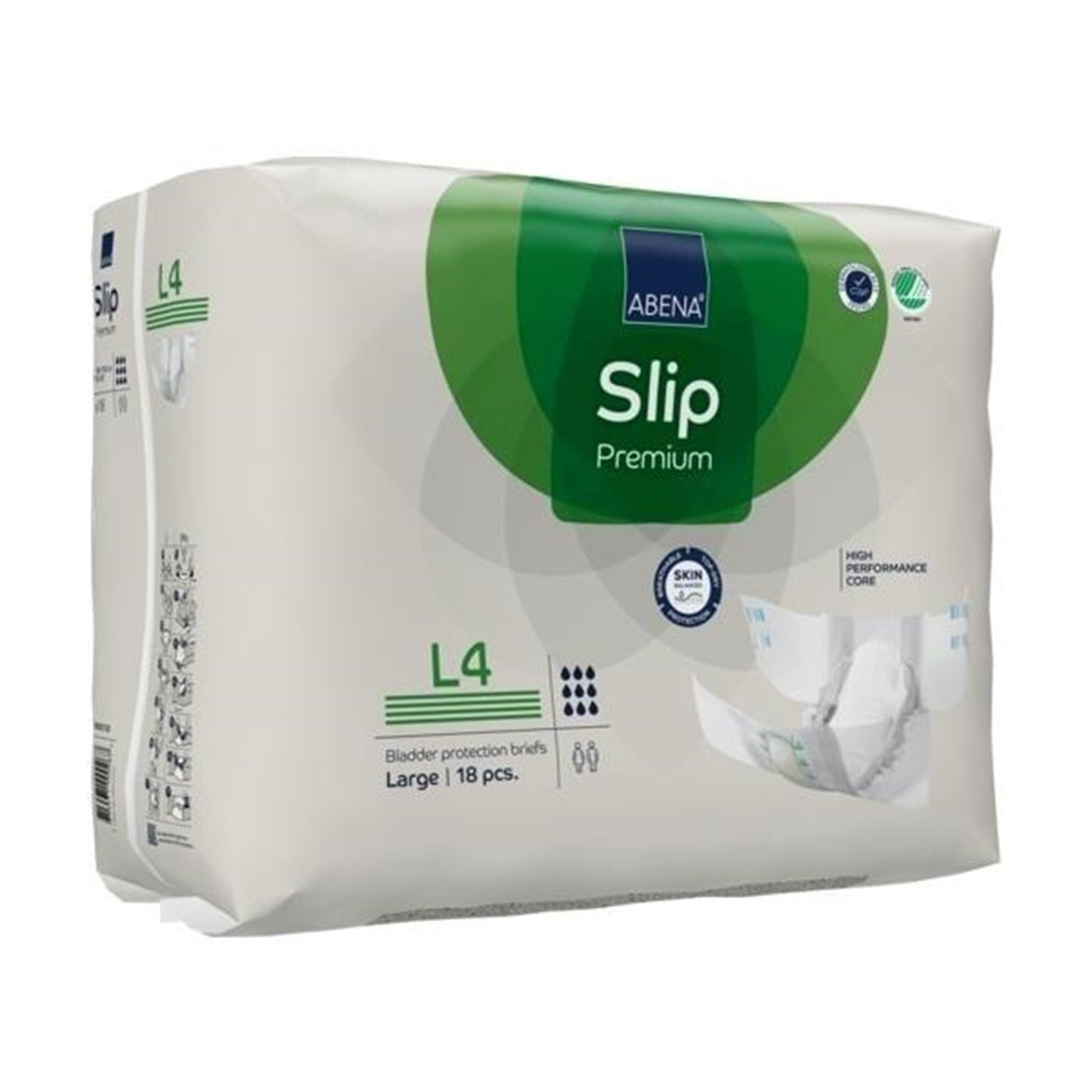 BRIEF, INCONT ABENA SLIP PREM ADLT L4 LG (18/PK 4PK/CS)