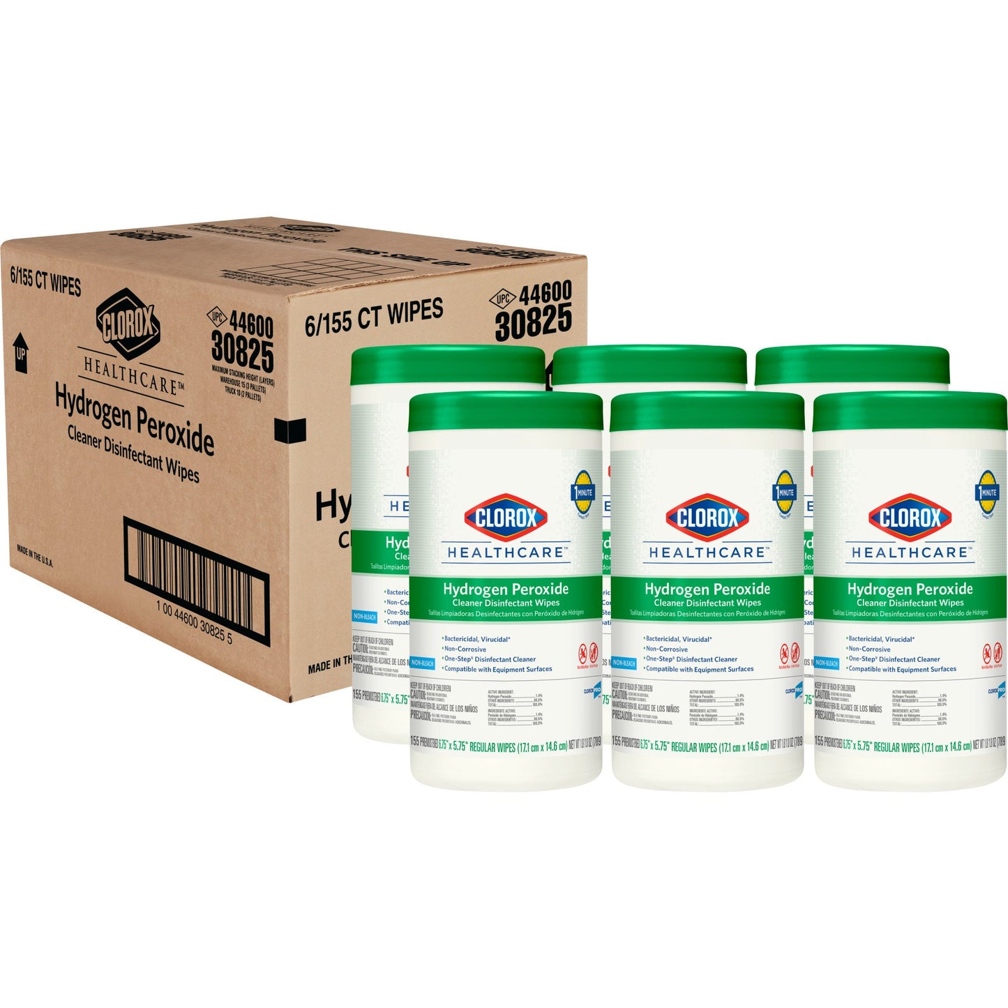WIPE, WET HYDROGENPEROXIDE 6.75X5.75(155/CT 6CT/CS)
