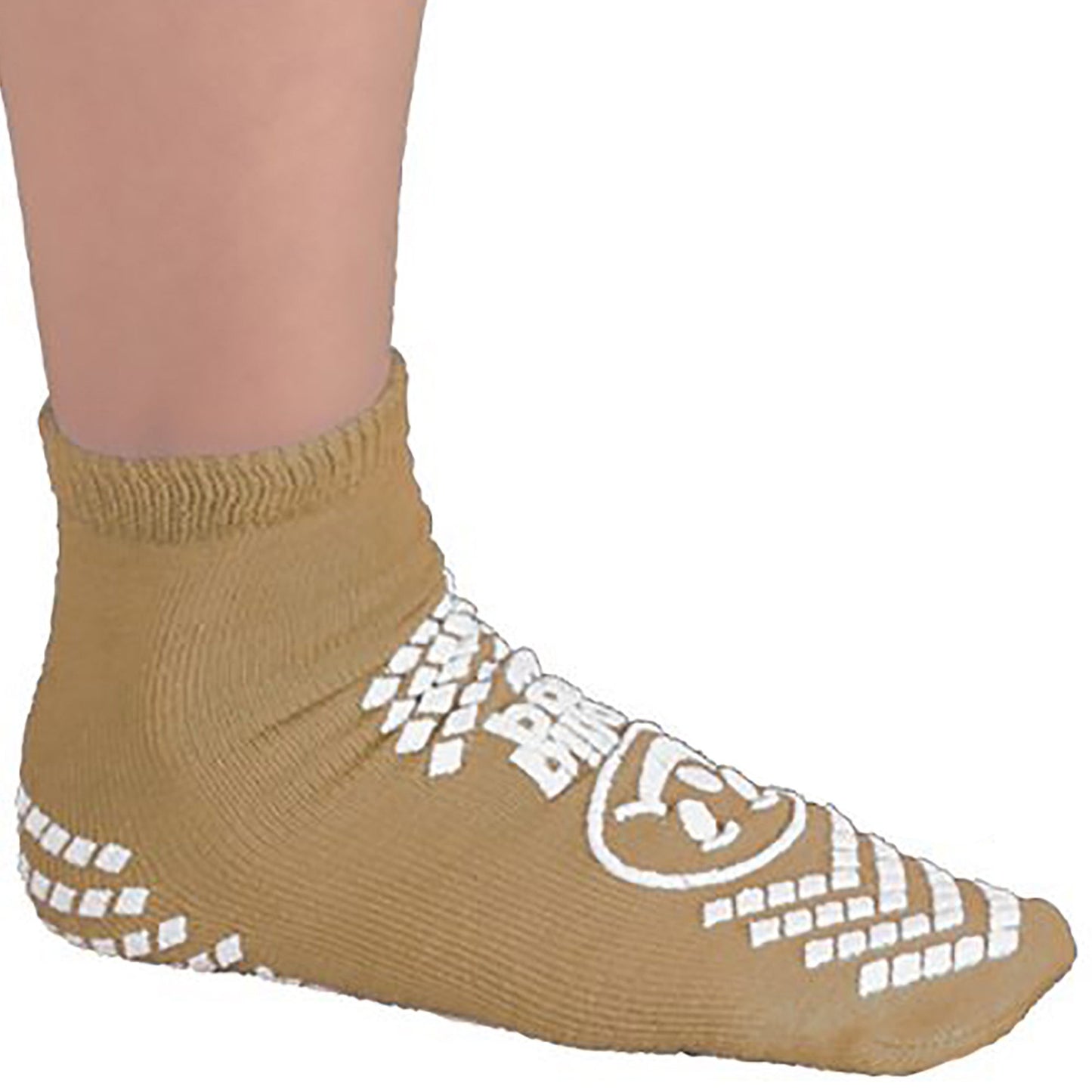 SLIPPER, SOCK 360 IMPRINT TAN ADLT XLG (48PR/CS)