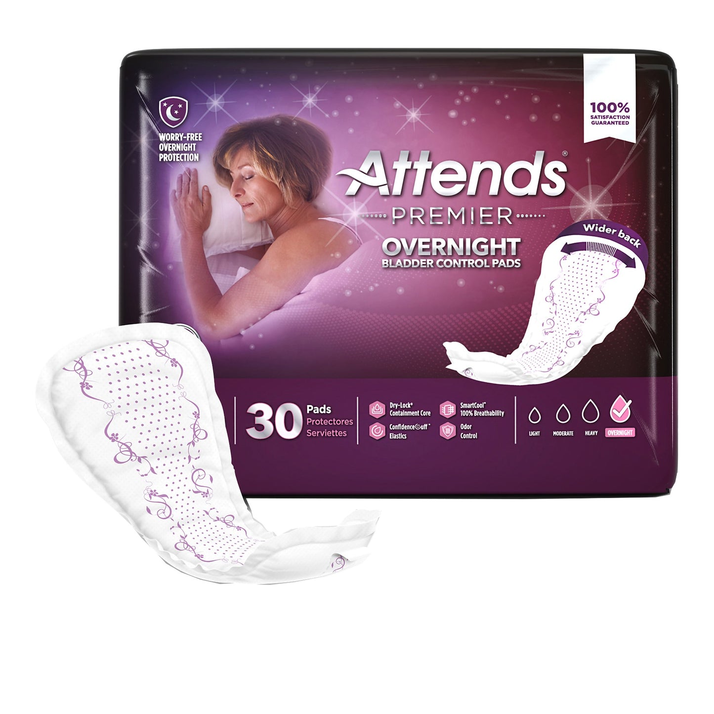 PAD, BLADDER CNTRL ATTENDS PREMIER OVERNIGHT (30/BG 4BG/CS)