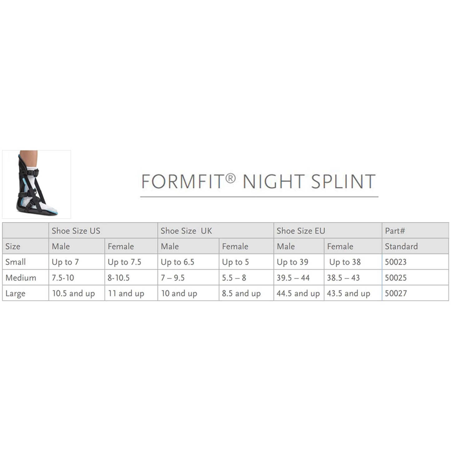 NIGHT SPLINT, W/TREAD SM