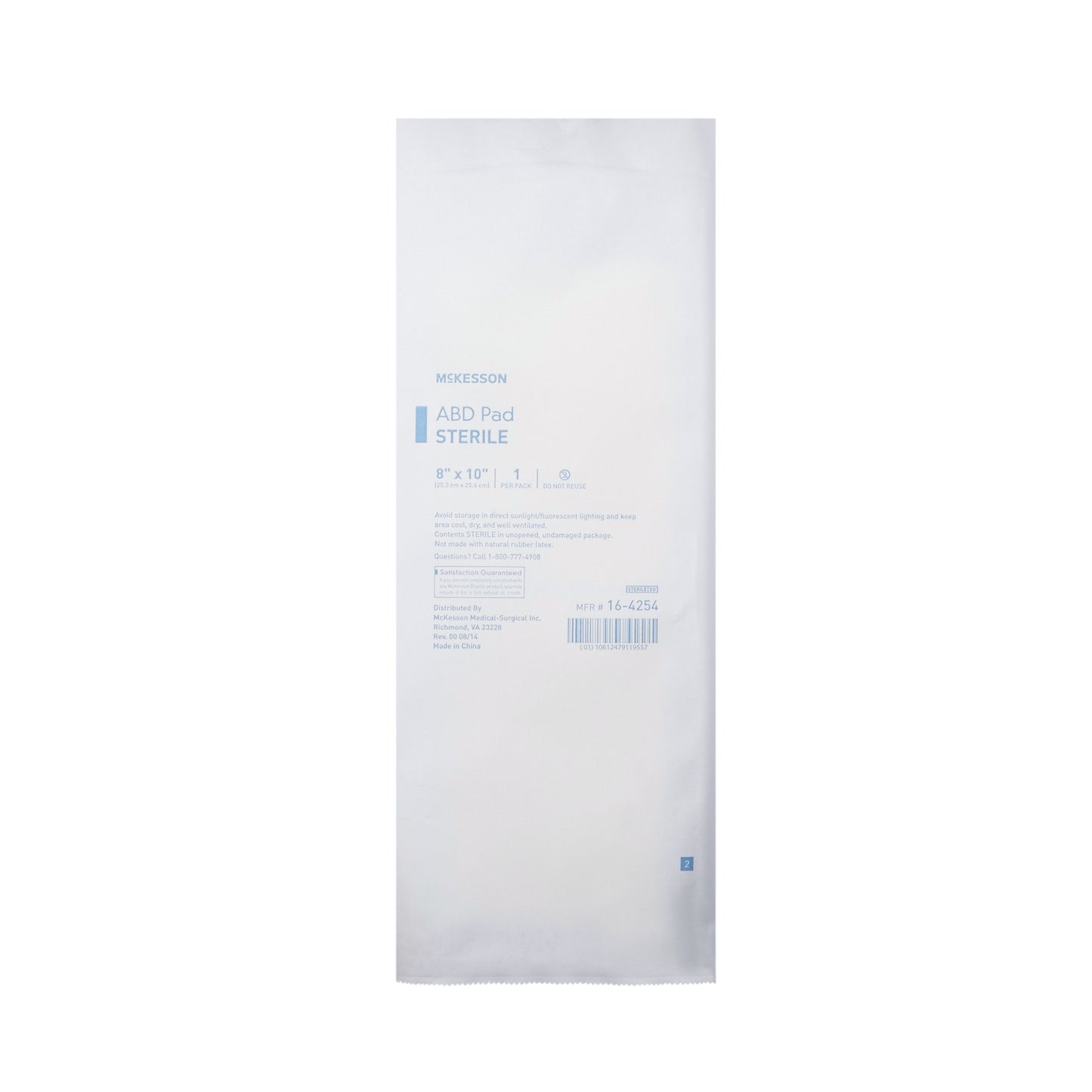 PAD, ABD 8X10" STR LF (1/PK 24PK/BX)