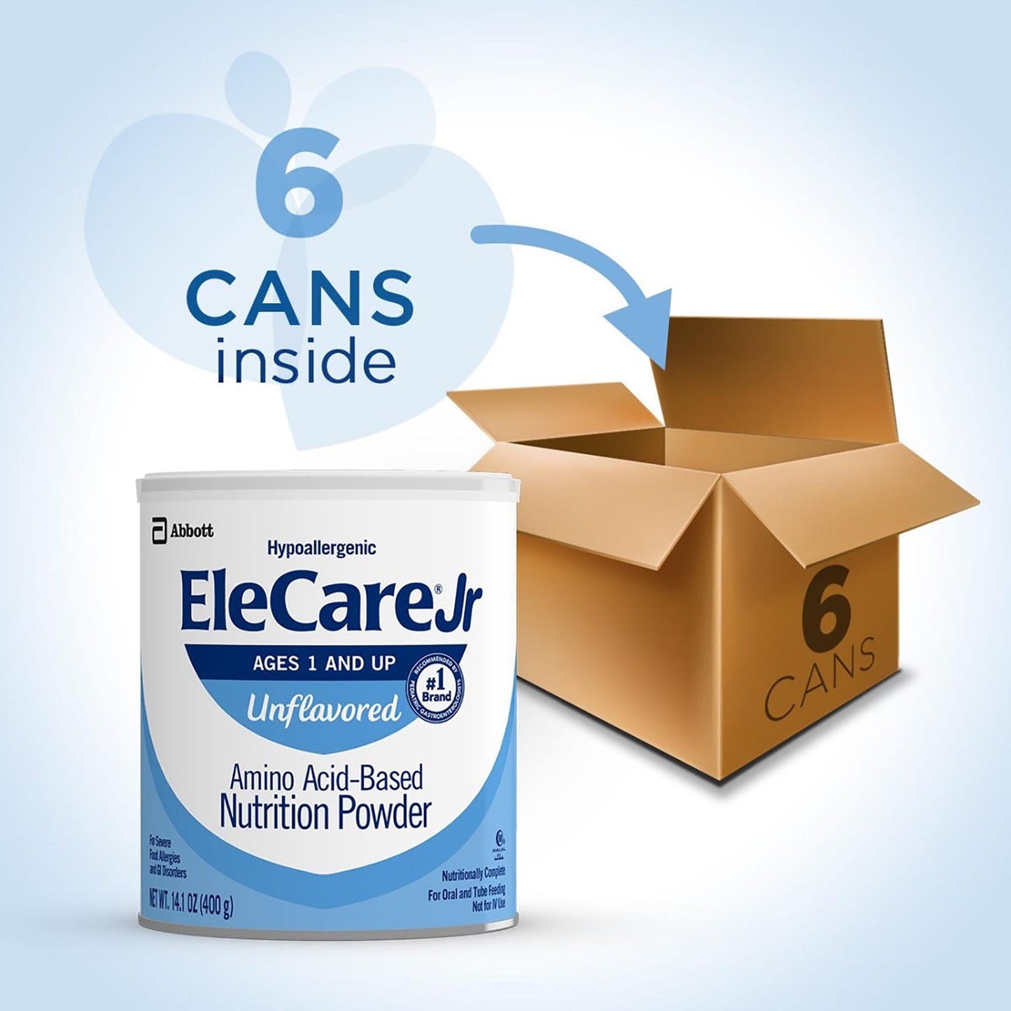 ELECARE JR, PDR UNFLAV 14.1OZ (6/CS)