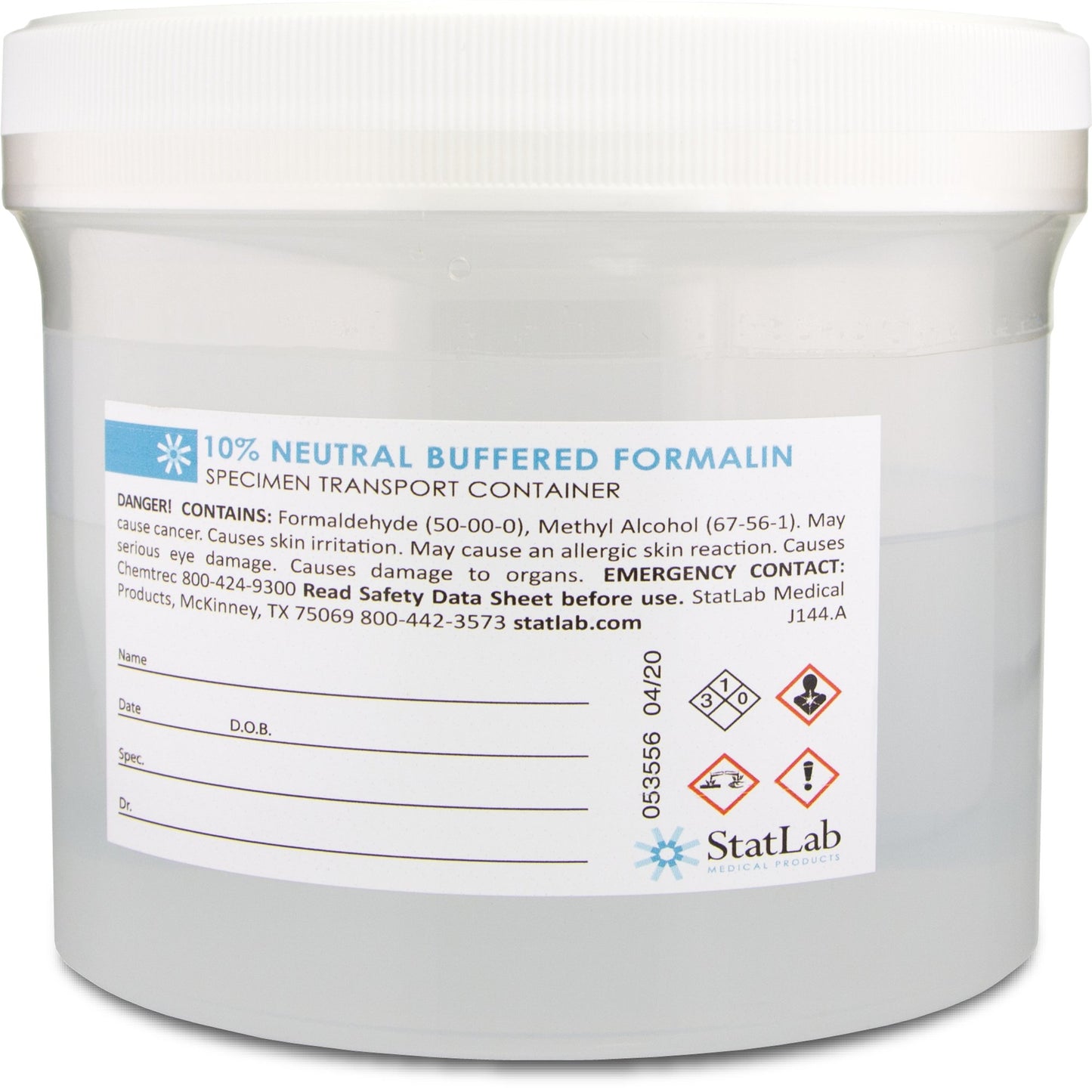 FORMALIN, PREFILLED BUFFERED PH7.0 1000ML (4/CS)