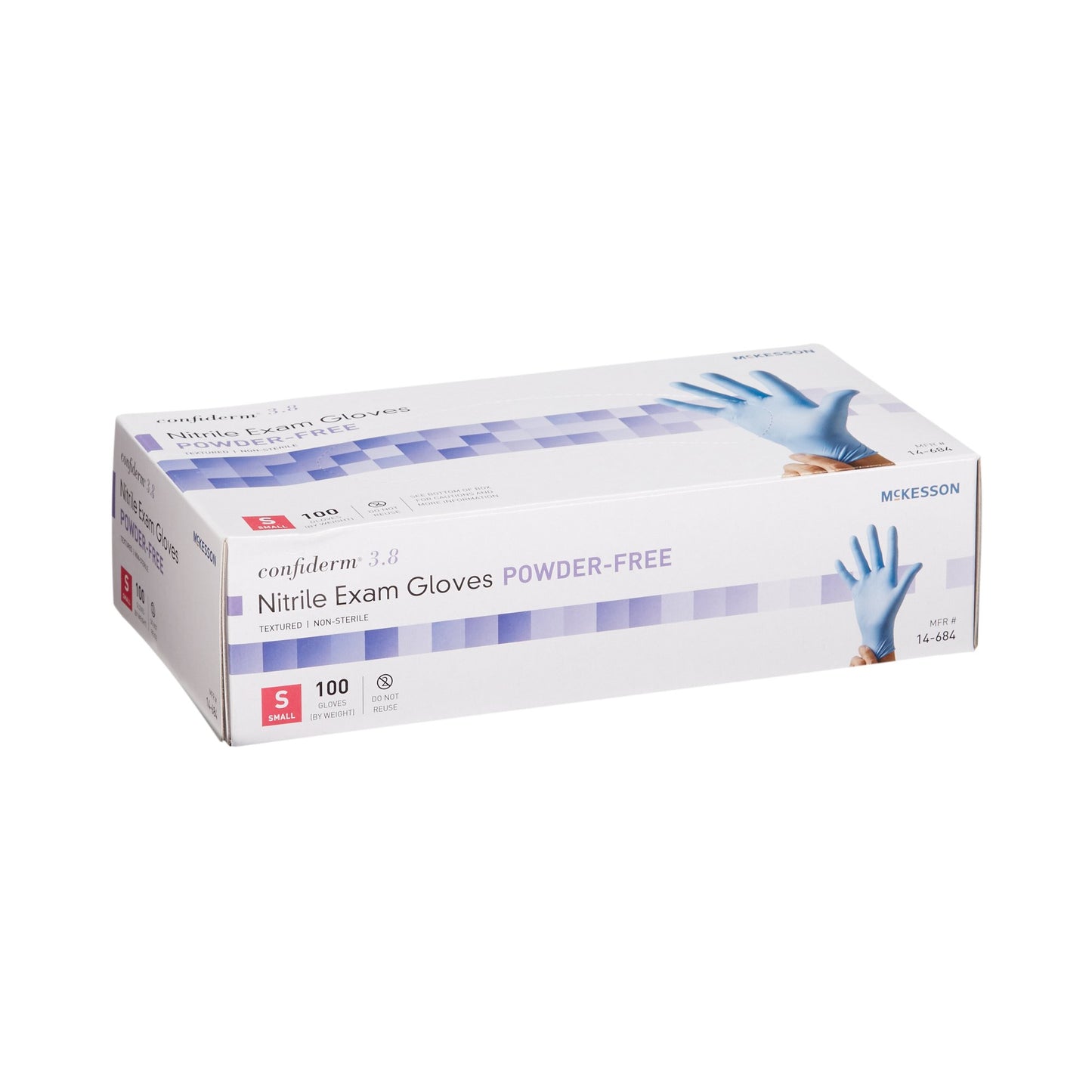 GLOVE, EXAM NTRL SM N/S 3.8 (100/BX 10BX/CS)
