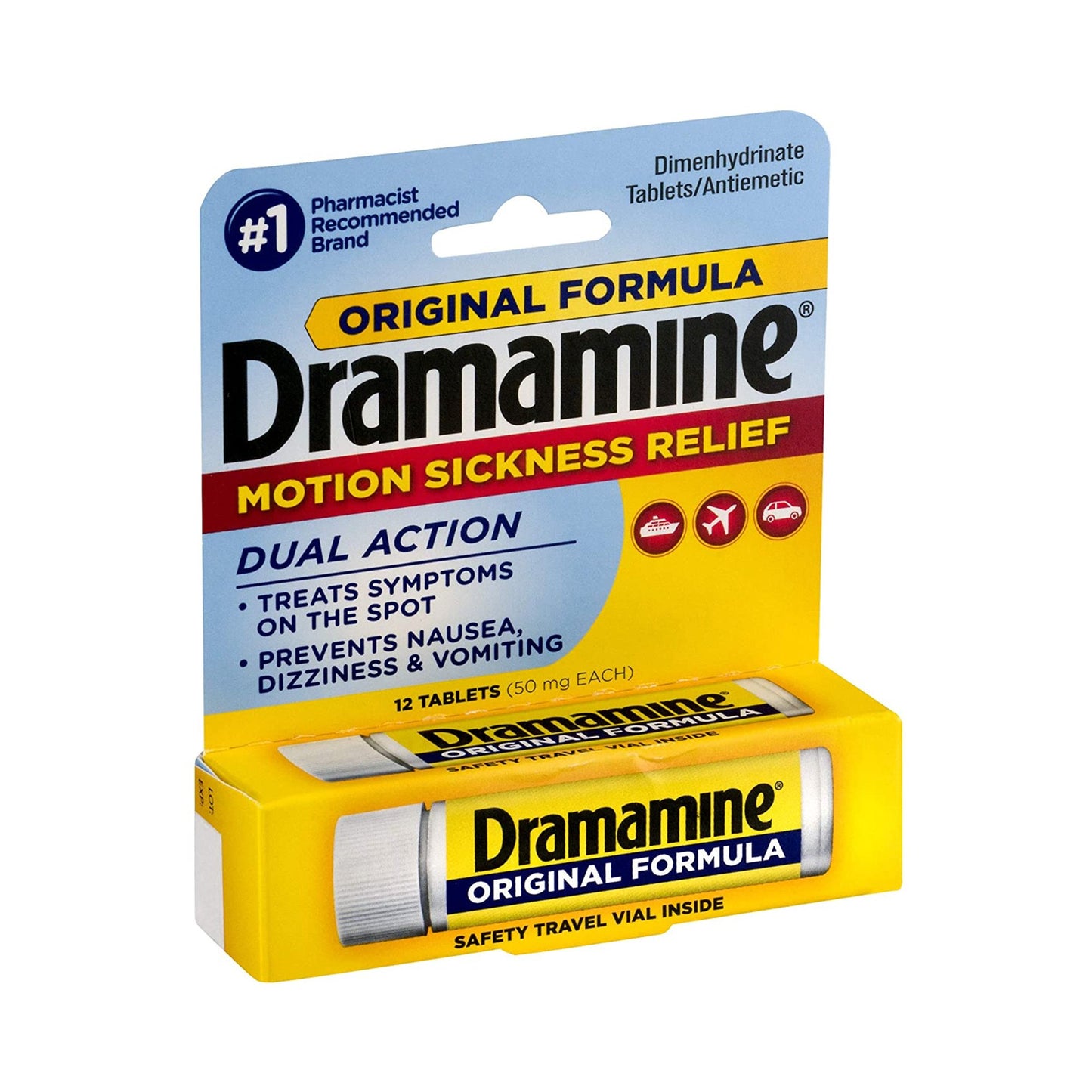 DRAMAMINE, TAB ORIG 50MG (12/BT)