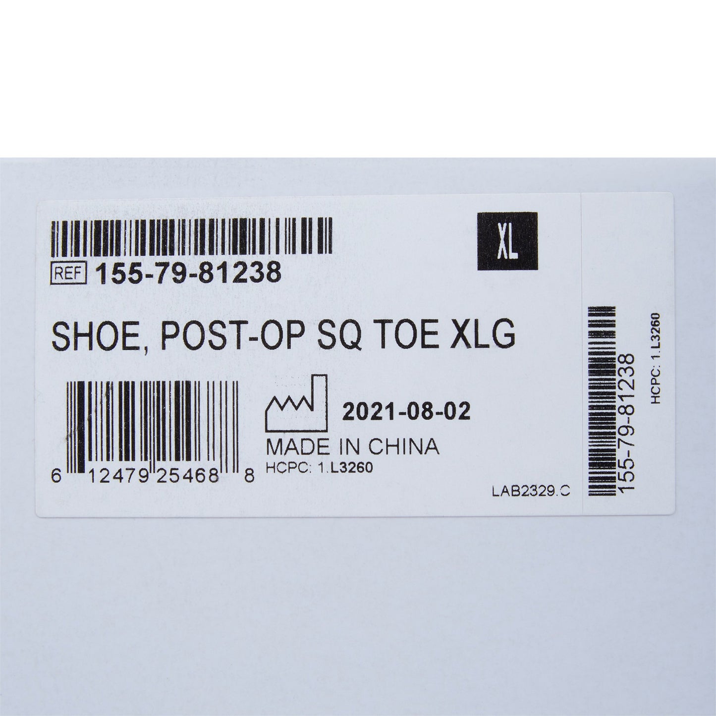 SHOE, POST-OP SQ TOE XLG