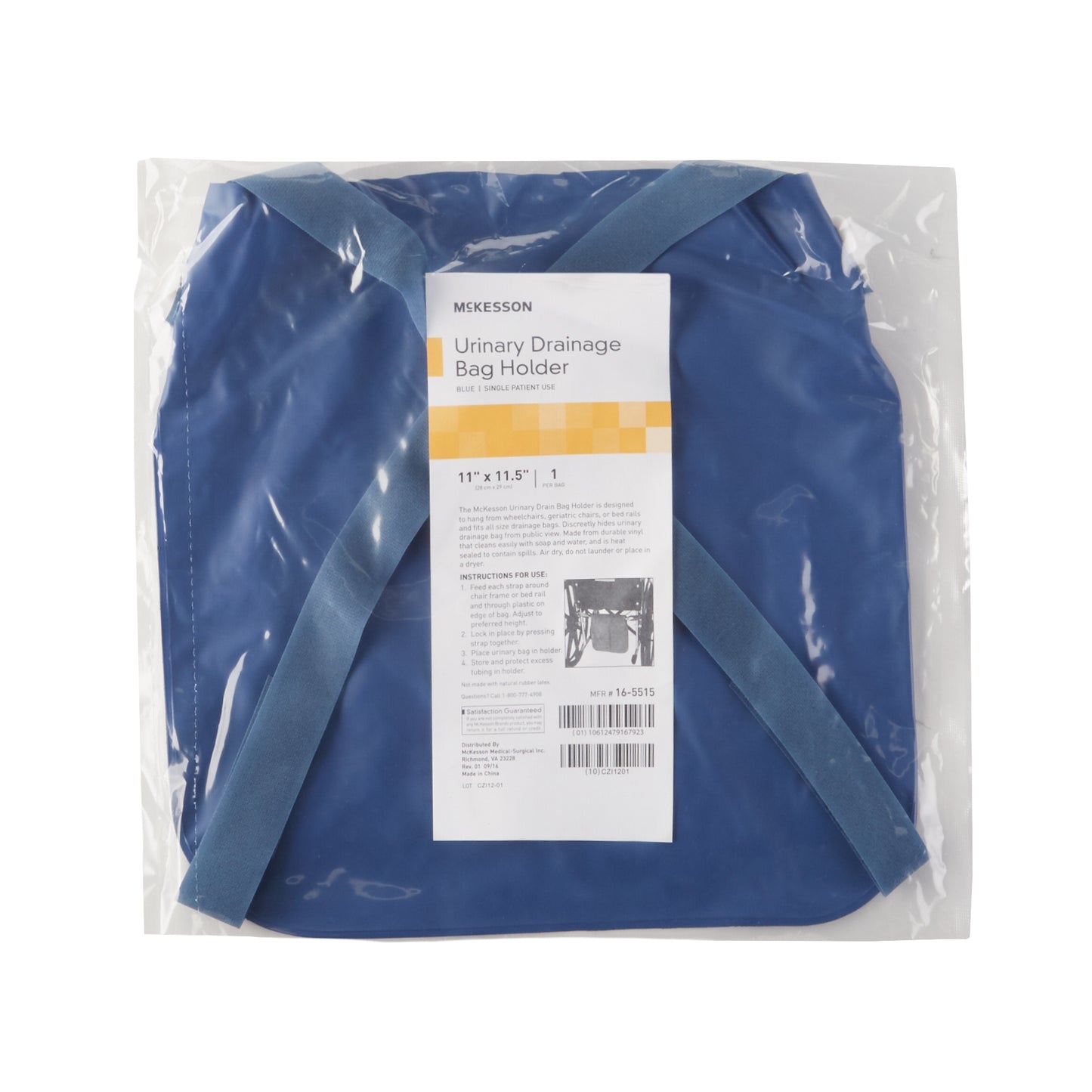 HOLDER, DRAIN BAG ADJ STRAPS NAVY (50/CS)