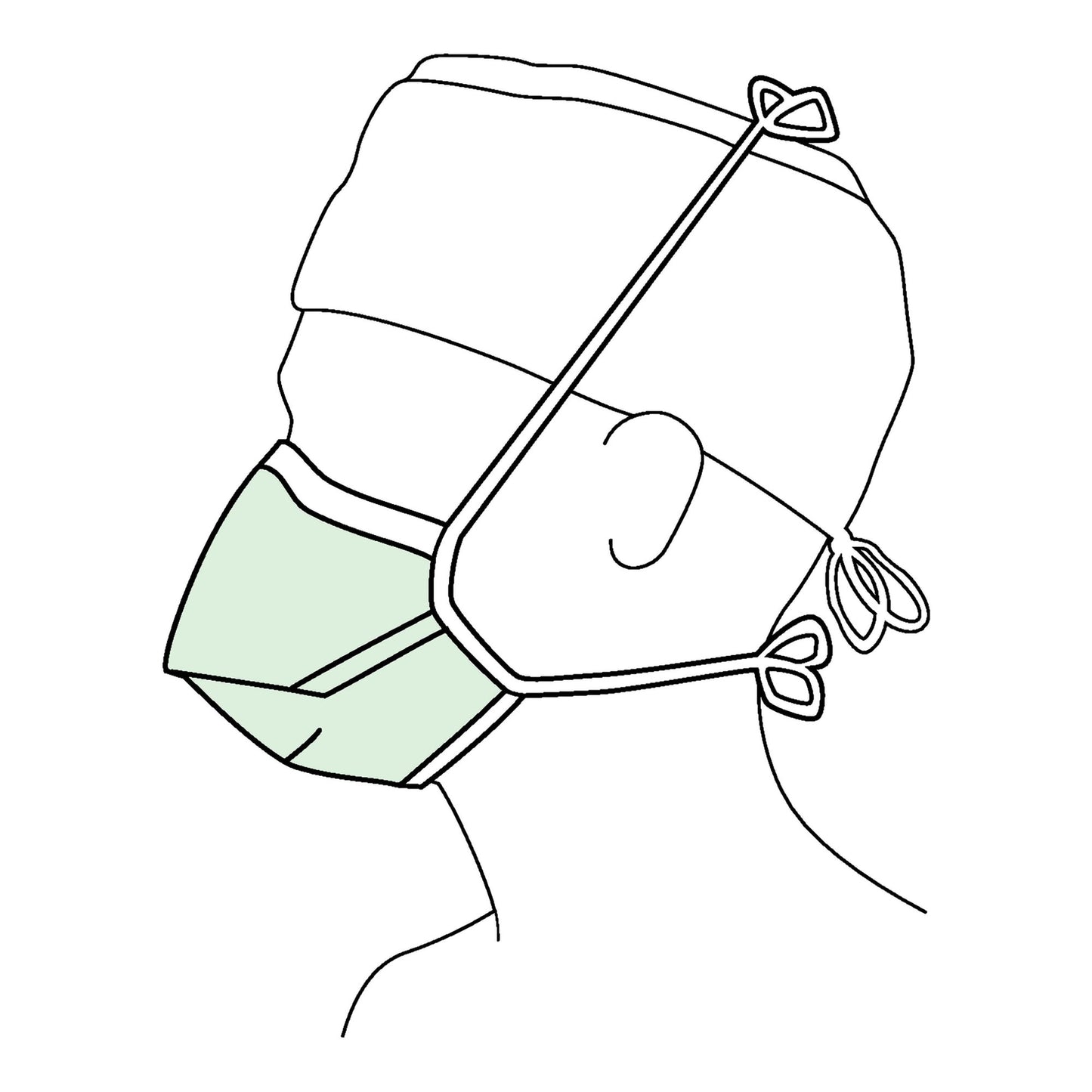 MASK, SURG TIES NR DUCK (50/BX6BX/CS)