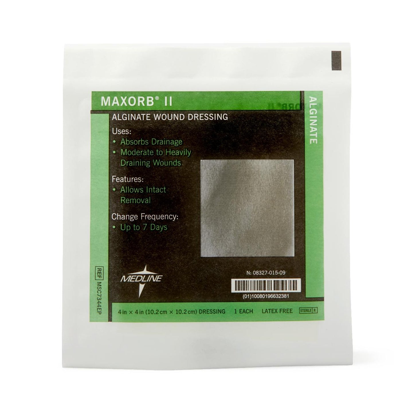 DRESSING, MAXORB II ALGINATE 4"X4" (10/BX 5BX/CS)