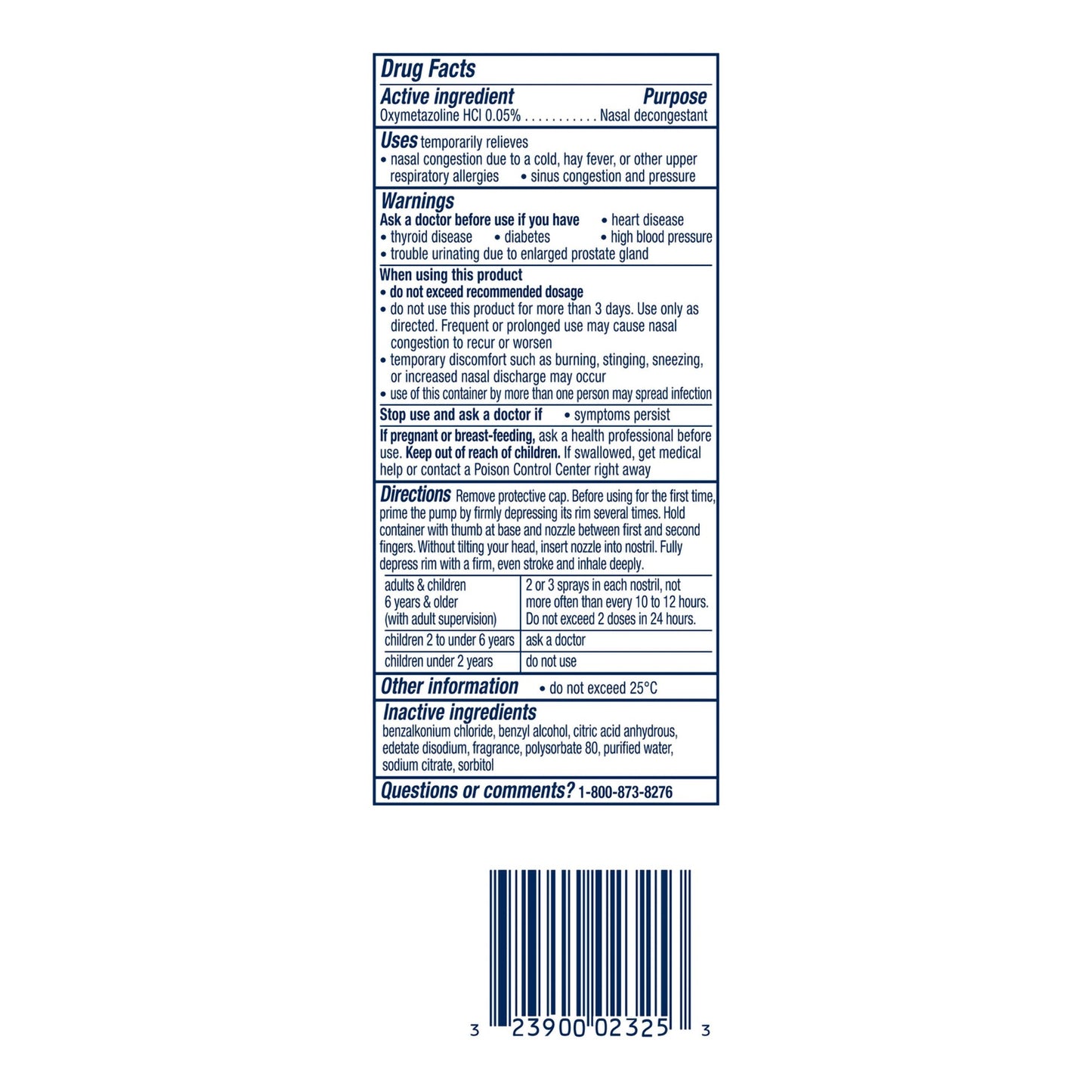SINEX SEVERE, SPR NASAL ORIG DECONGESTANT 0.5OZ