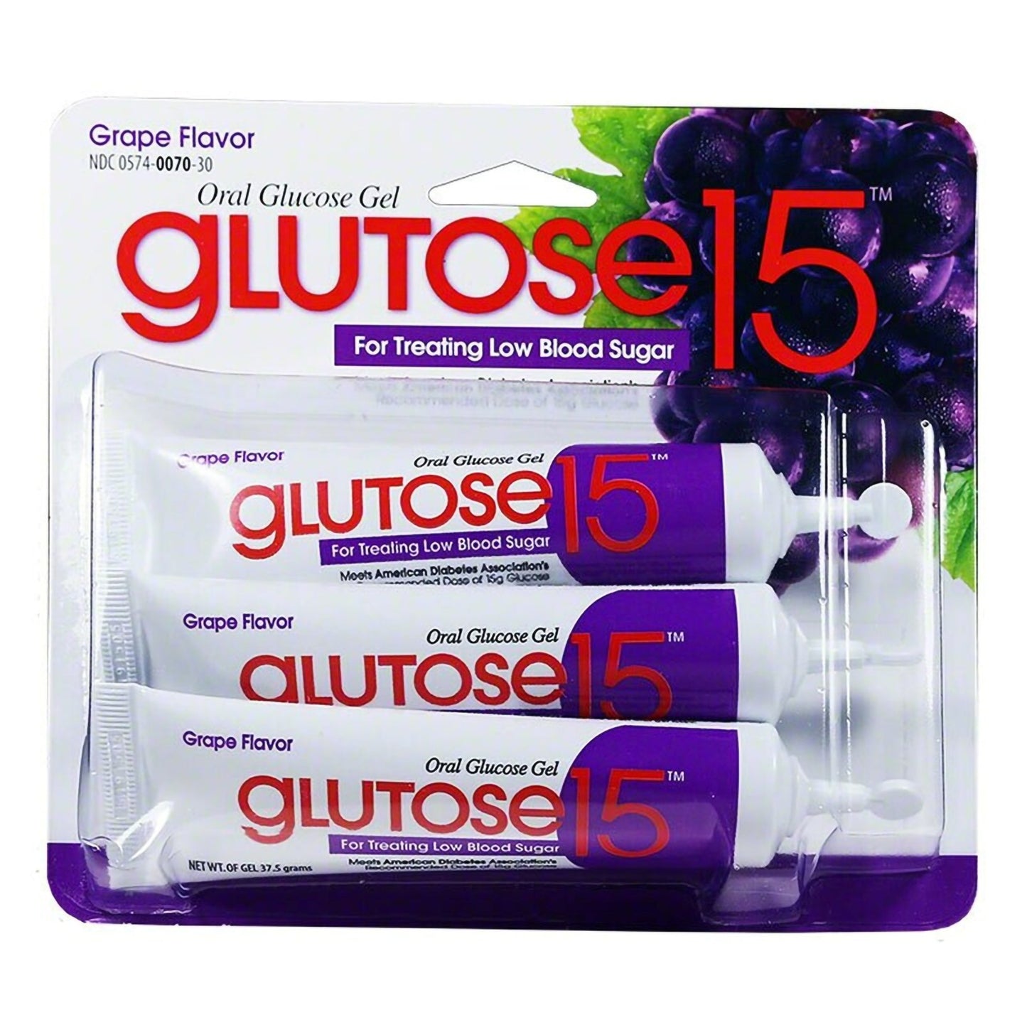 GLUTOSE 15, GEL ORAL GRAPE 40%45GM (3/PK)