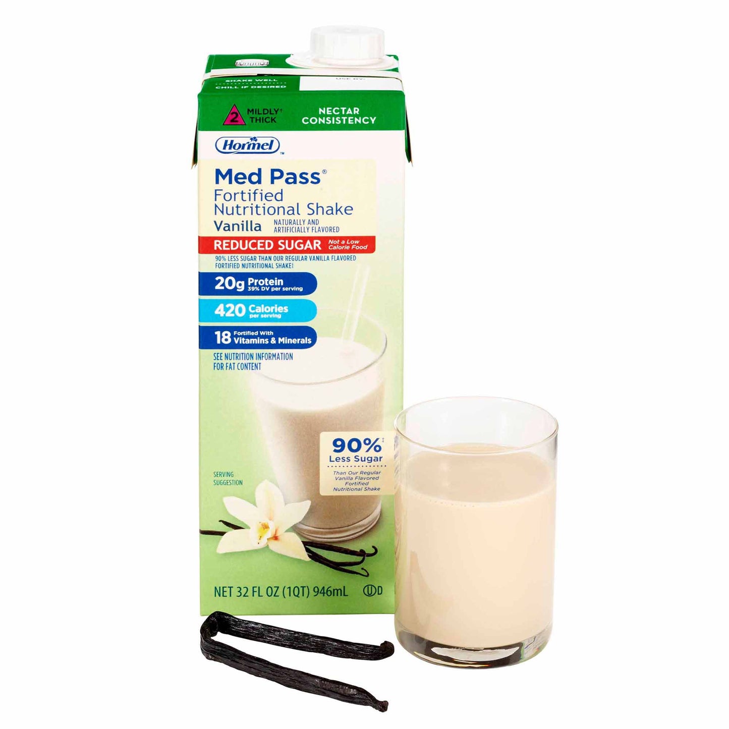 MED PASS, VANILLA 32OZ (12/CS)NO SUGAR ADDED