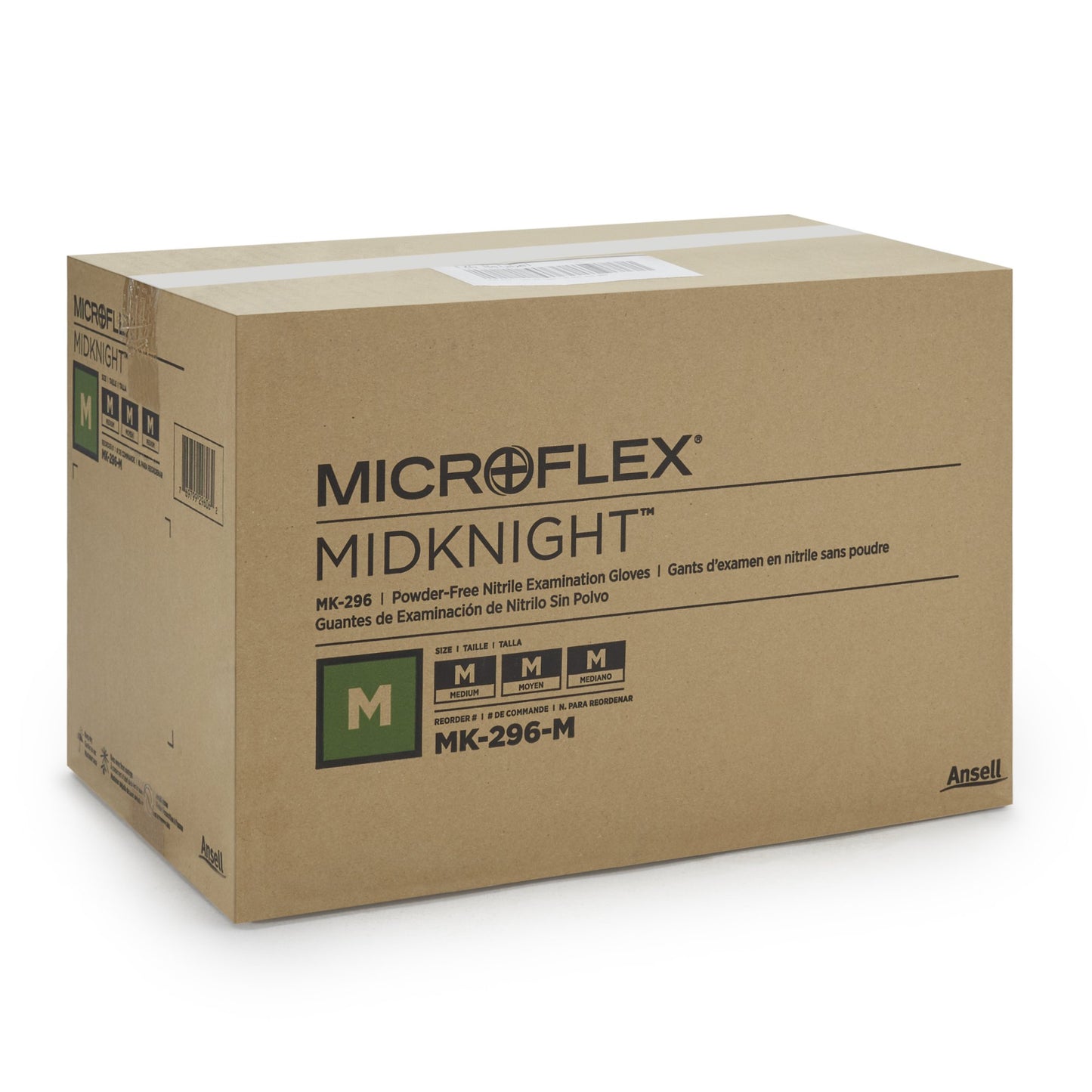 GLOVE, EXAM NTRL MED N/S BLK (100/BX 10BX/CS)