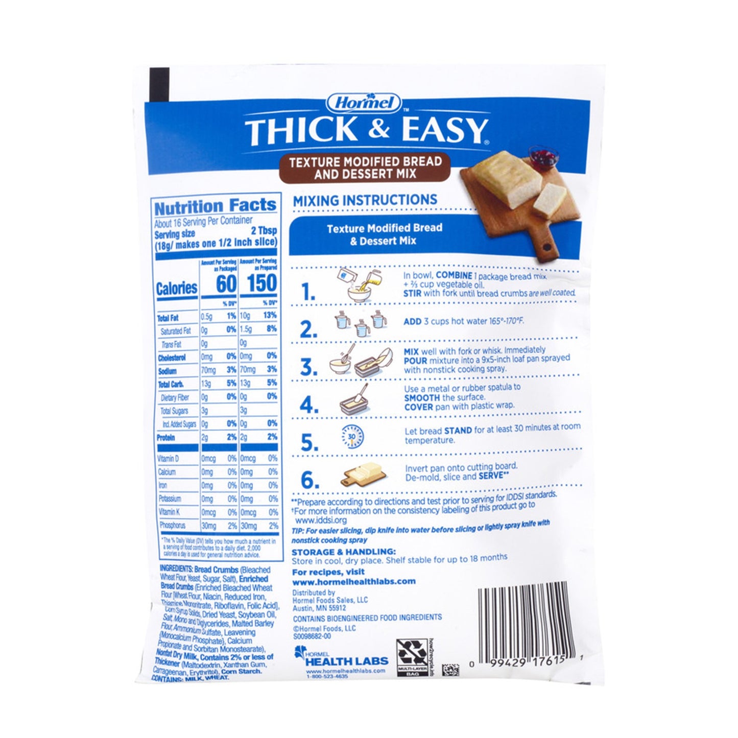 MIX, BREAD & DESSERT TEXTURED MODIFIED THICK & EASY (12/CS)