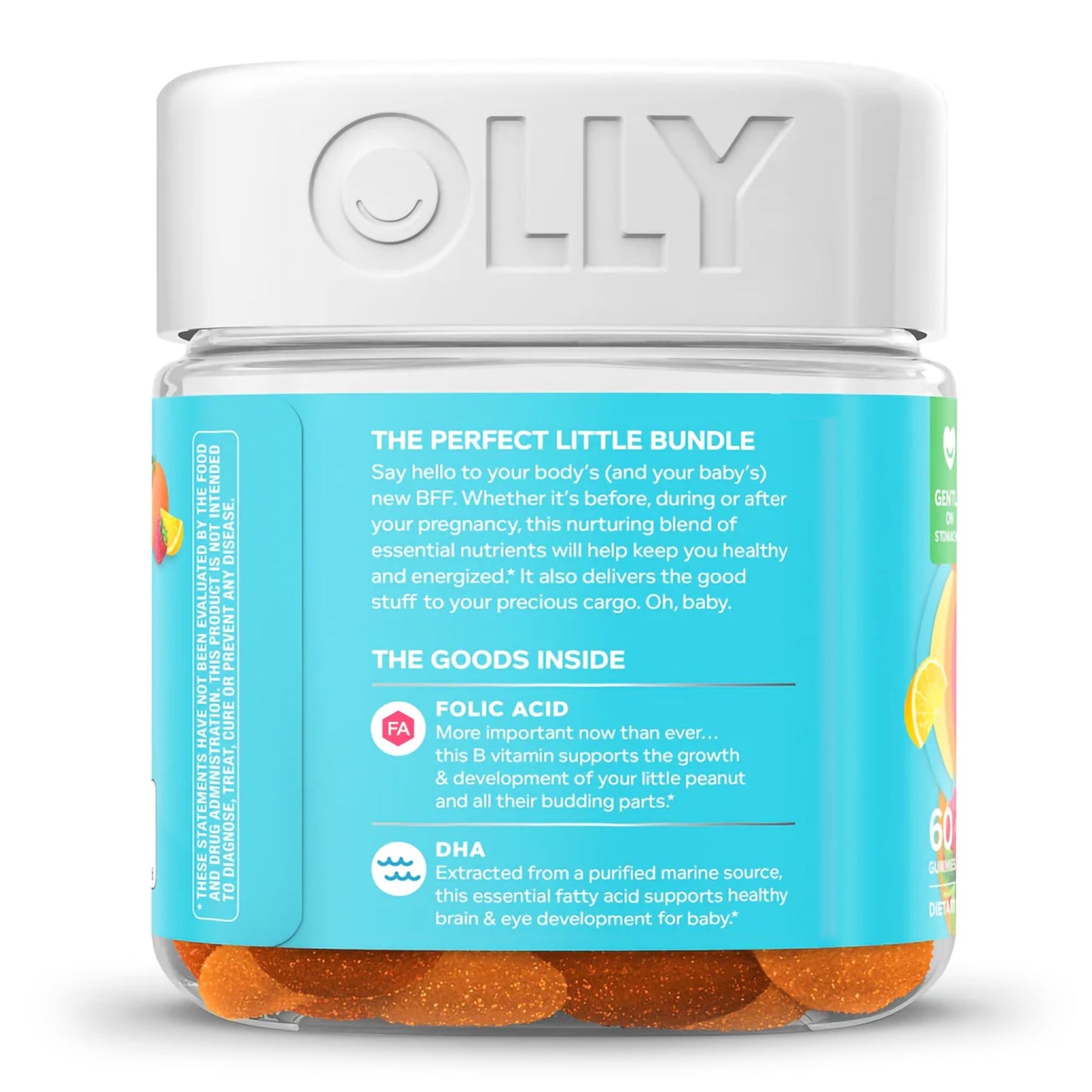 OLLY, GUMMY PRENATAL FOLIC ACID+DHA CIT (60/BT)