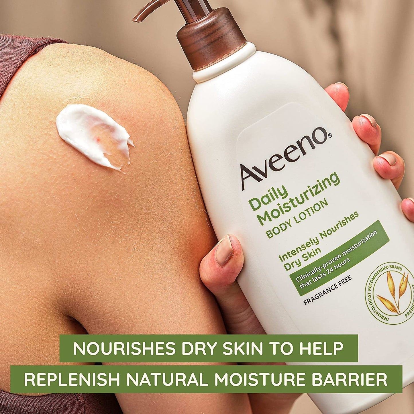 AVEENO, LOT DAILY MOISTURIZINGFRAGRANCE FREE 18OZ