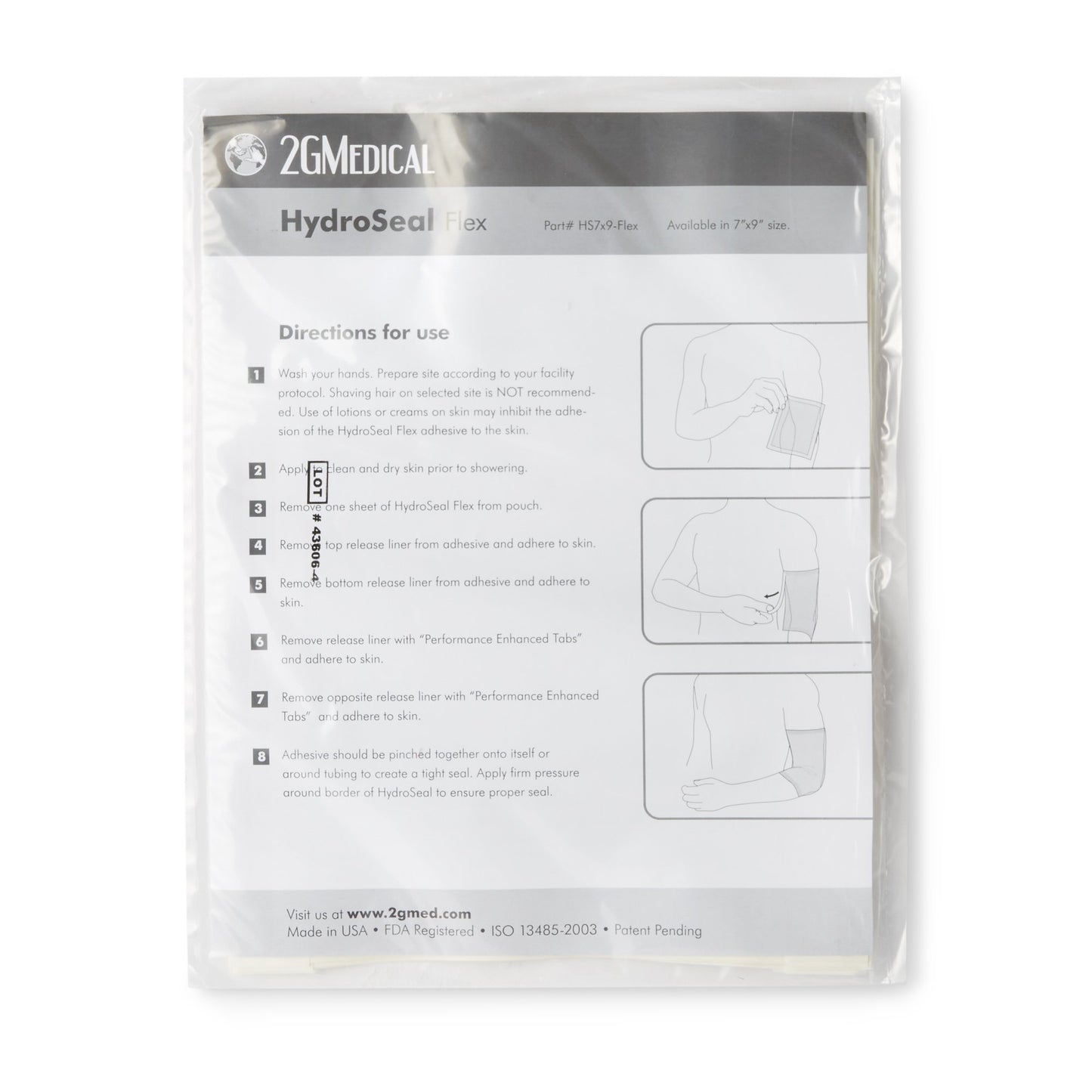 BARRIER, SHOWER IV PICC HYDROSEAL FLEX 7"X9" (98/BX 10BX/CS)