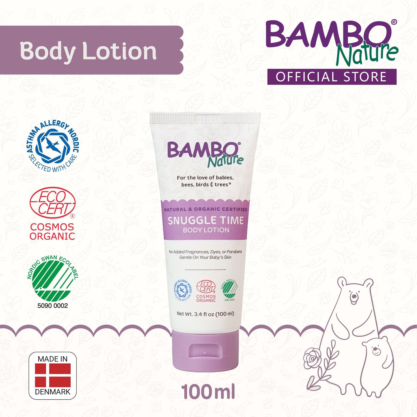 LOTION, BODY SNUGGLE TIME 3.4OZ (6/BX 8BX/CS)